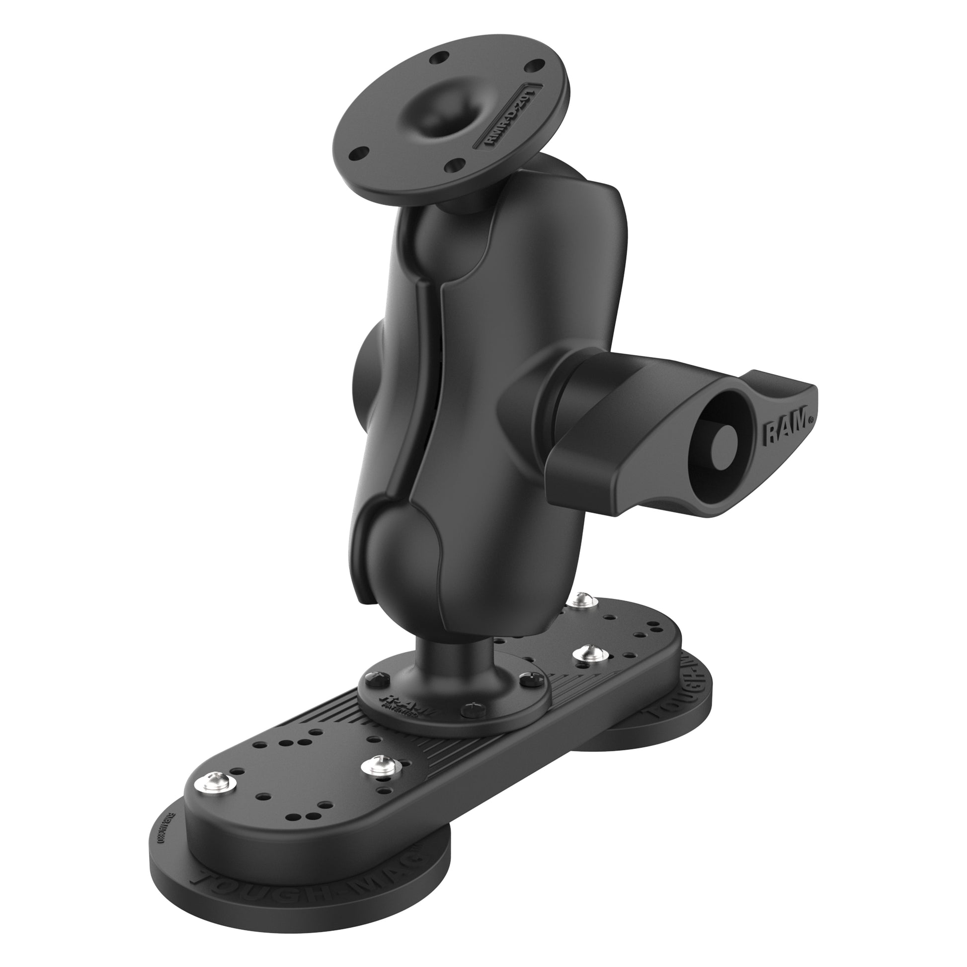 RAM® Tough-Mag™ Double Magnetic Heavy Duty Mount - D Size Short (RAM-D-102-C-333-MAG88U)