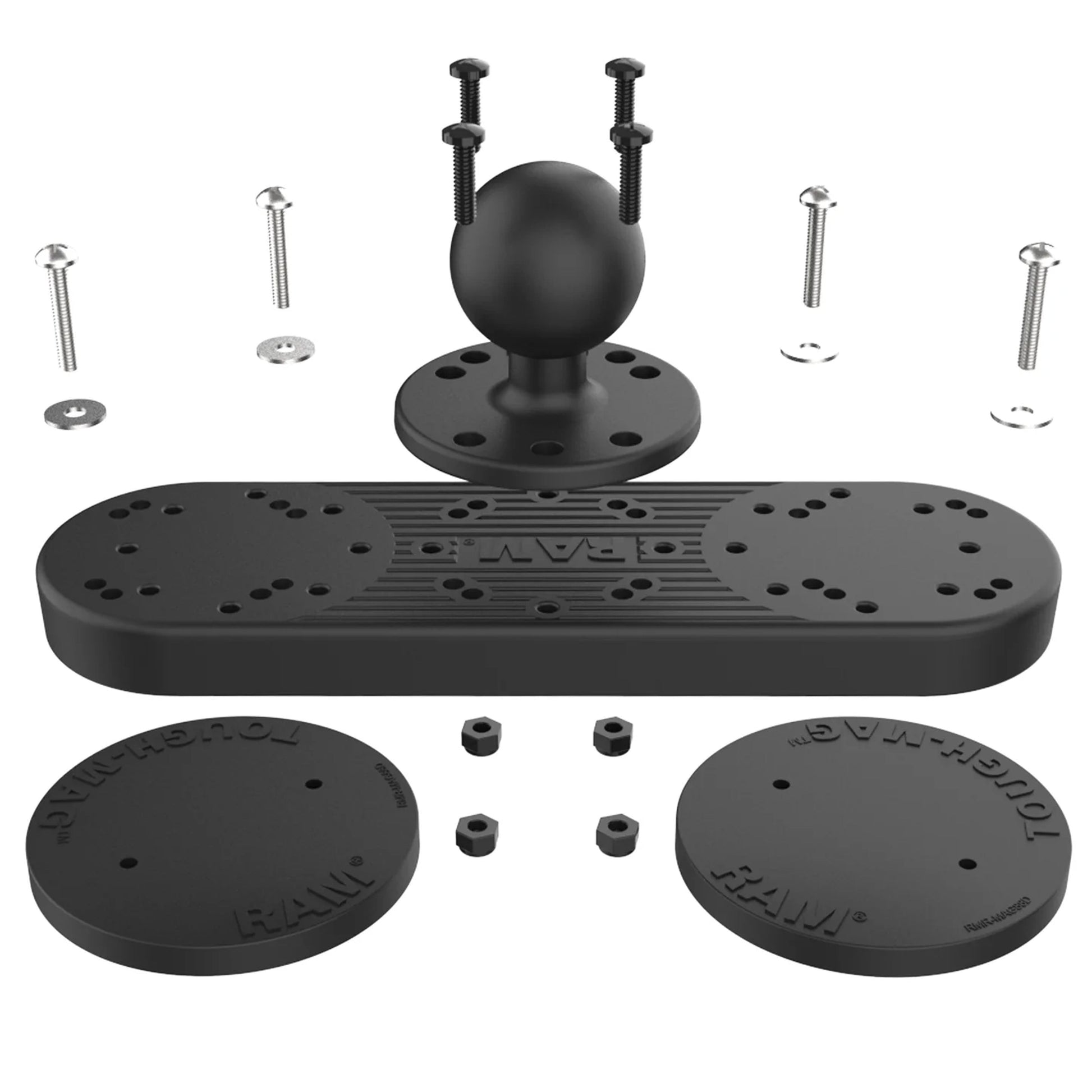 RAM® Tough-Mag™ Double Magnetic Heavy Duty Mount - D Size Short (RAM-D-102-C-333-MAG88U)