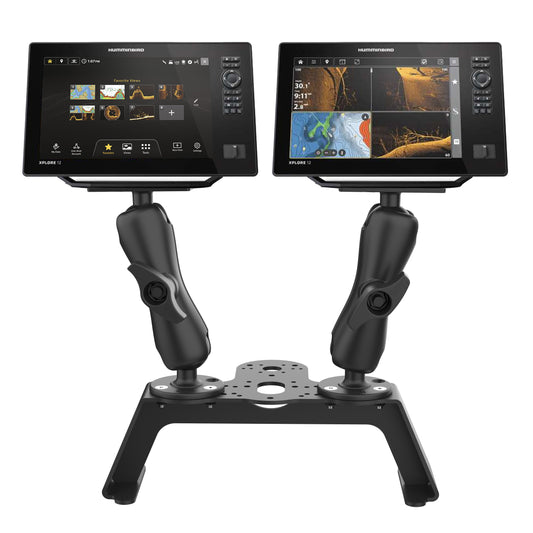 RAM® Fish Finder Deck Kit with Dual Humminbird Helix 8-10 & XPLORE Mount (RAM-FF1-D-202-25-202-2)