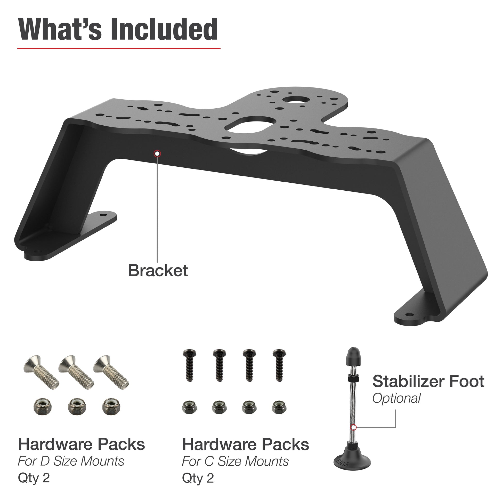 RAM® Heavy Duty Fish Finder Deck Mount (RAM-FF1U)