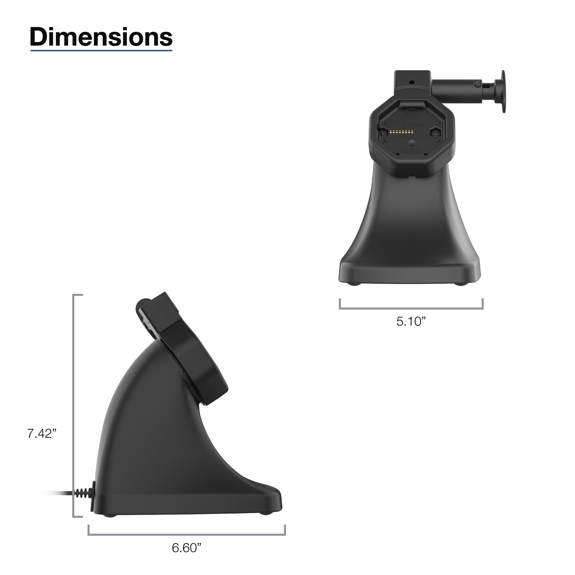 GDS® Uni-Conn™ Powered Kiosk Dock with Release Button & USB-C (RAM-GDS-DOCK-D10K-U5-C)