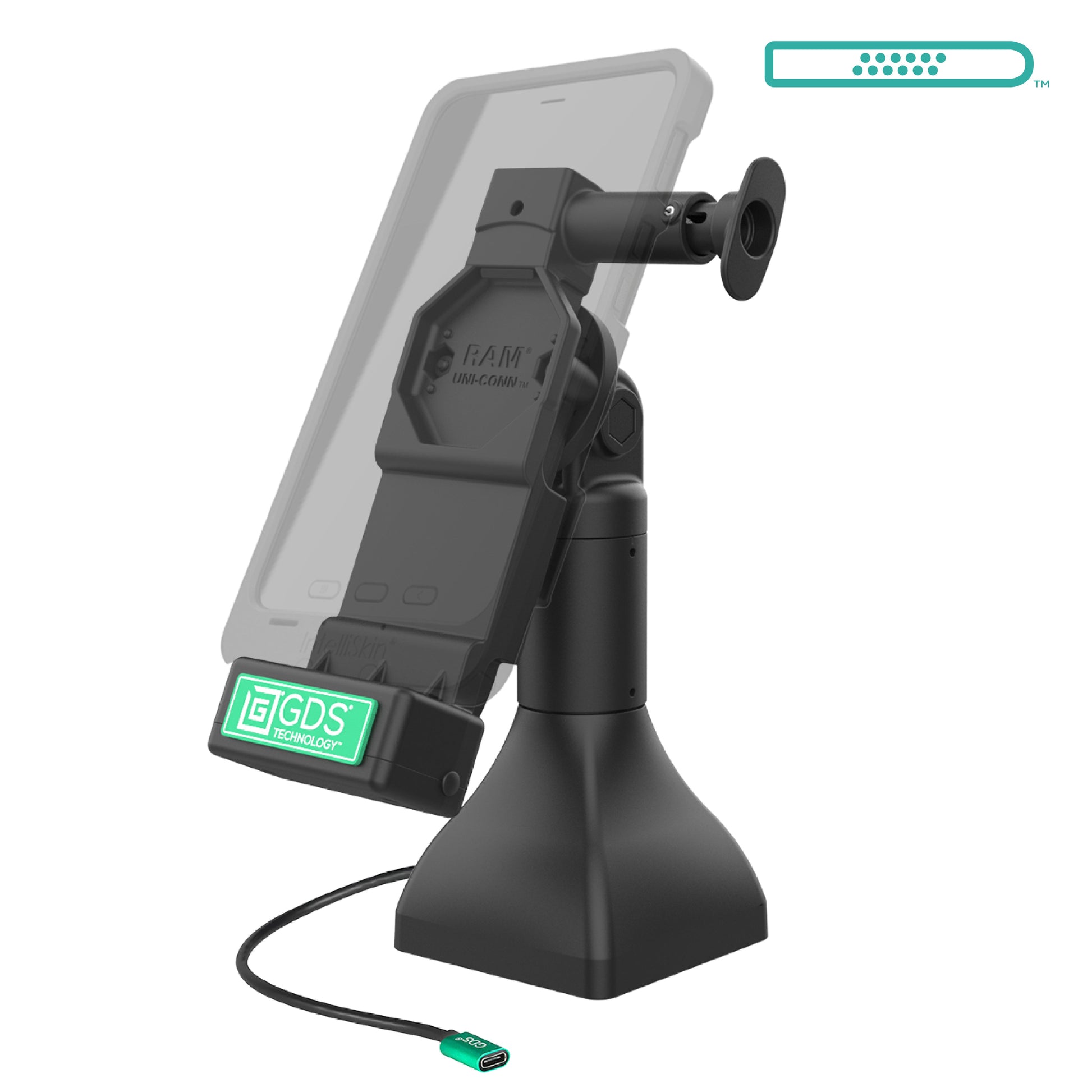 GDS® Uni-Conn™ 7" Pedestal Dock with USB-C (RAM-GDS-DOCK-D11-7-U4C)