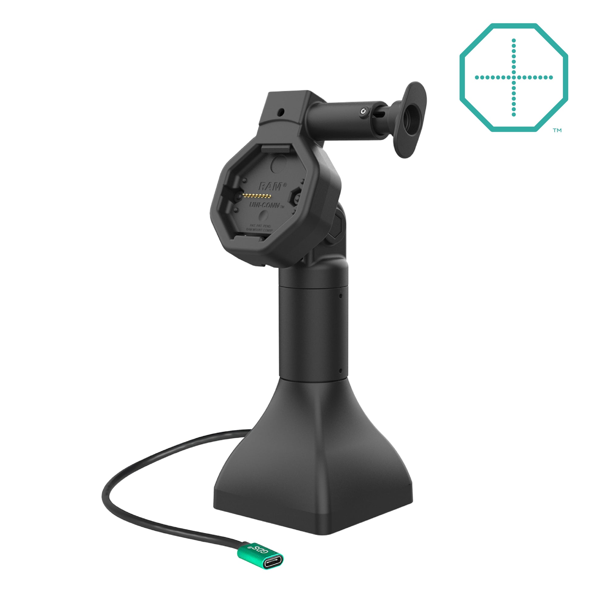 GDS® Uni-Conn™ Powered 7" Pedestal Dock with USB-C (RAM-GDS-DOCK-D11-7-U5C)