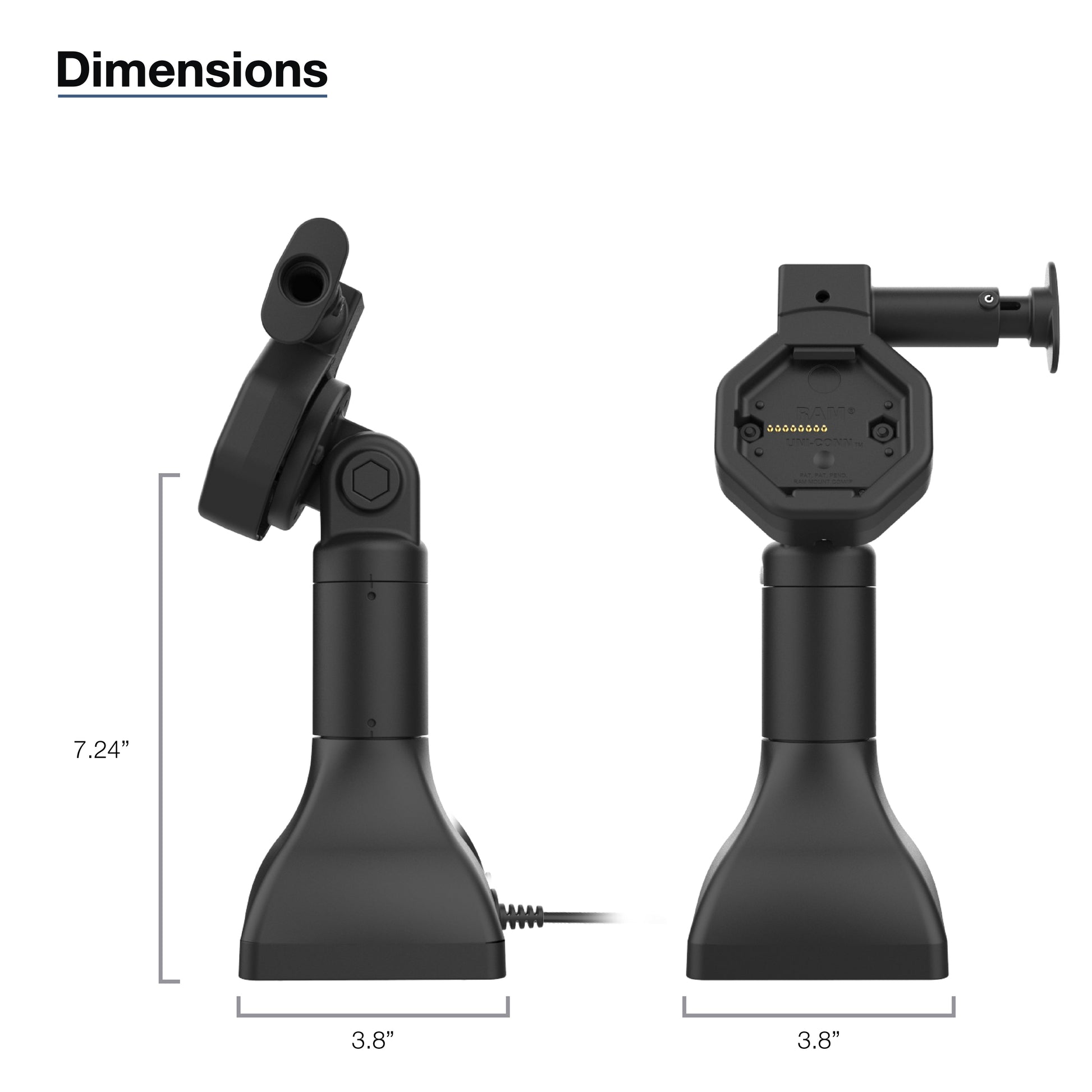 GDS® Uni-Conn™ Powered 7" Pedestal Dock with USB-C (RAM-GDS-DOCK-D11-7-U5C)