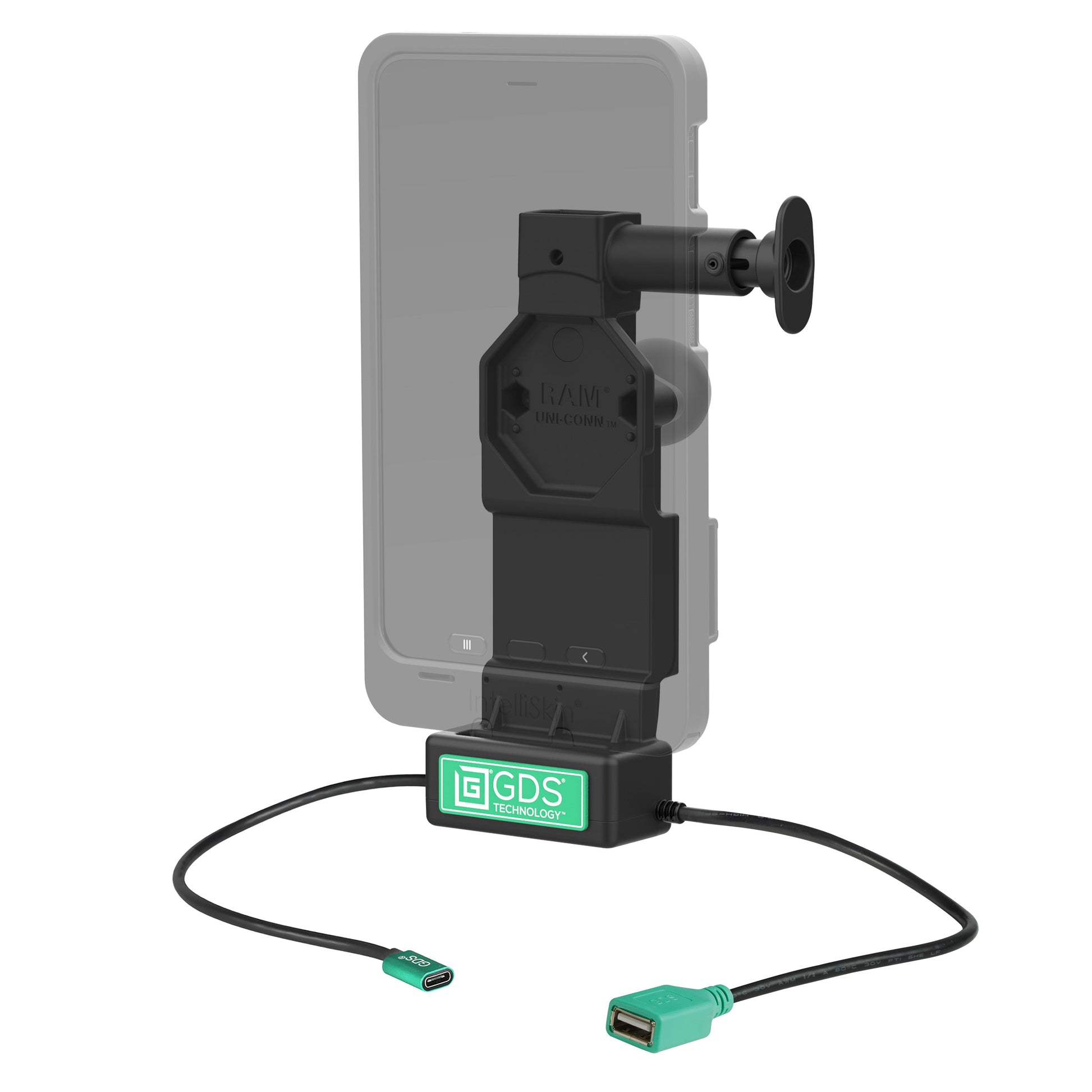 GDS® Uni-Conn™ Dock + Single USB-A with Release Button (RAM-GDS-DOCK-U4CDU)