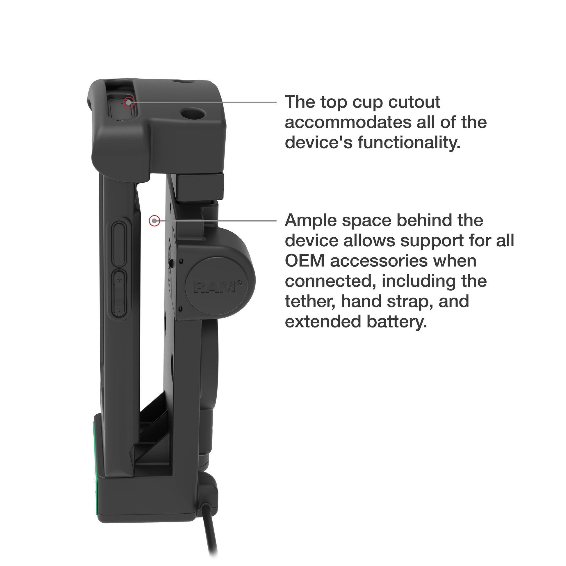 GDS® Powered Dock + USB-A for Zebra EC50/55 (RAM-GDS-DOCK-V12-ZE16CPDU)