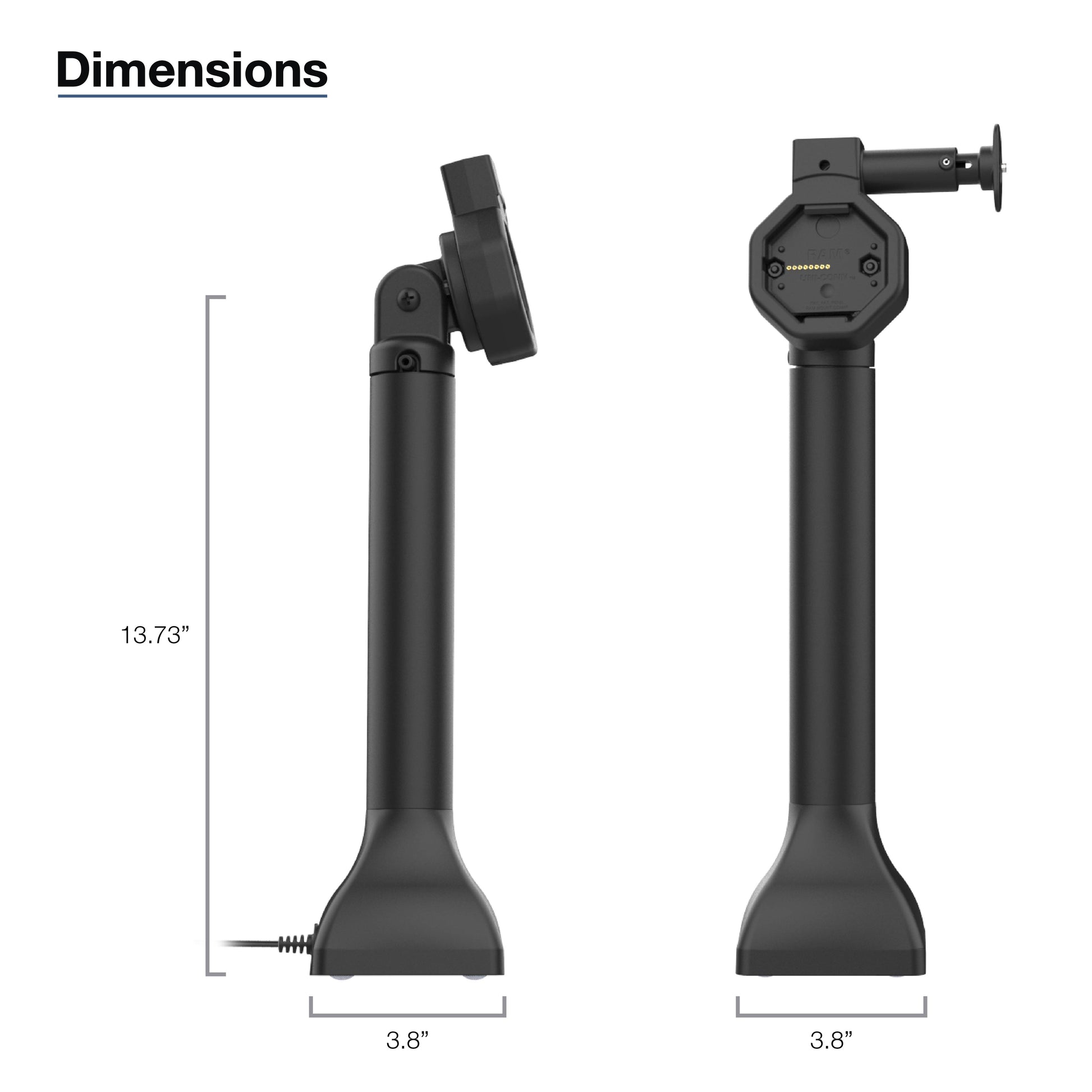 GDS® Uni-Conn™ Powered 14" Locking Pedestal Dock with USB-C (RAM-GDS-DOCKL-D11-14-U5C)