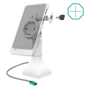 GDS® Uni-Conn™ Powered 7" Locking Pedestal Dock with USB-C - Gray (RAM-GDS-DOCKL-D11-7-U5C-GRY)