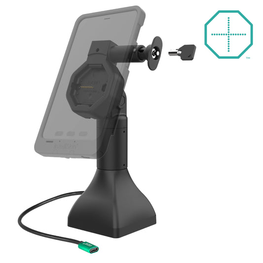 GDS® Uni-Conn™ Powered 7" Locking Pedestal Dock with USB-C (RAM-GDS-DOCKL-D11-7-U5C)