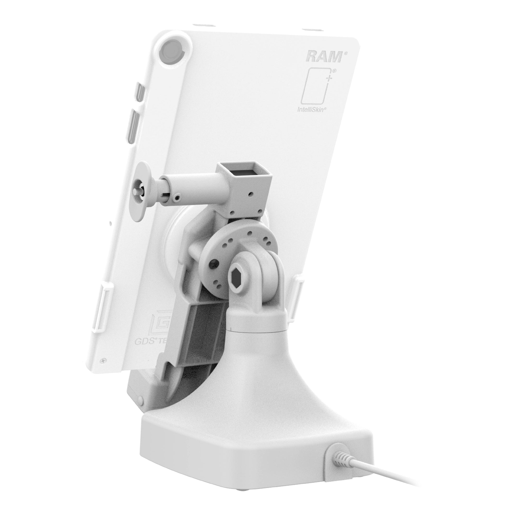 GDS® Uni-Conn™ Locking Tilt & Swivel Dock with USB-C - Gray (RAM-GDS-DOCKL-D14-U4C-GRY)