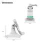 GDS® Uni-Conn™ Locking Tilt & Swivel Dock with USB-C - Gray (RAM-GDS-DOCKL-D14-U4C-GRY)