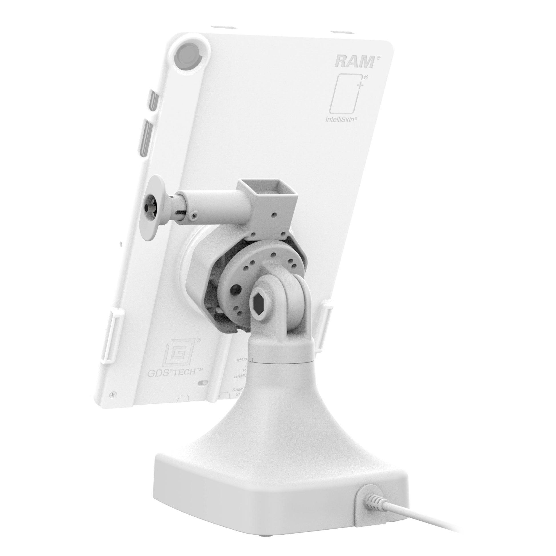 GDS® Uni-Conn™ Powered Locking Tilt & Swivel Dock with USB-C - Gray (RAM-GDS-DOCKL-D14-U5C-GRY)