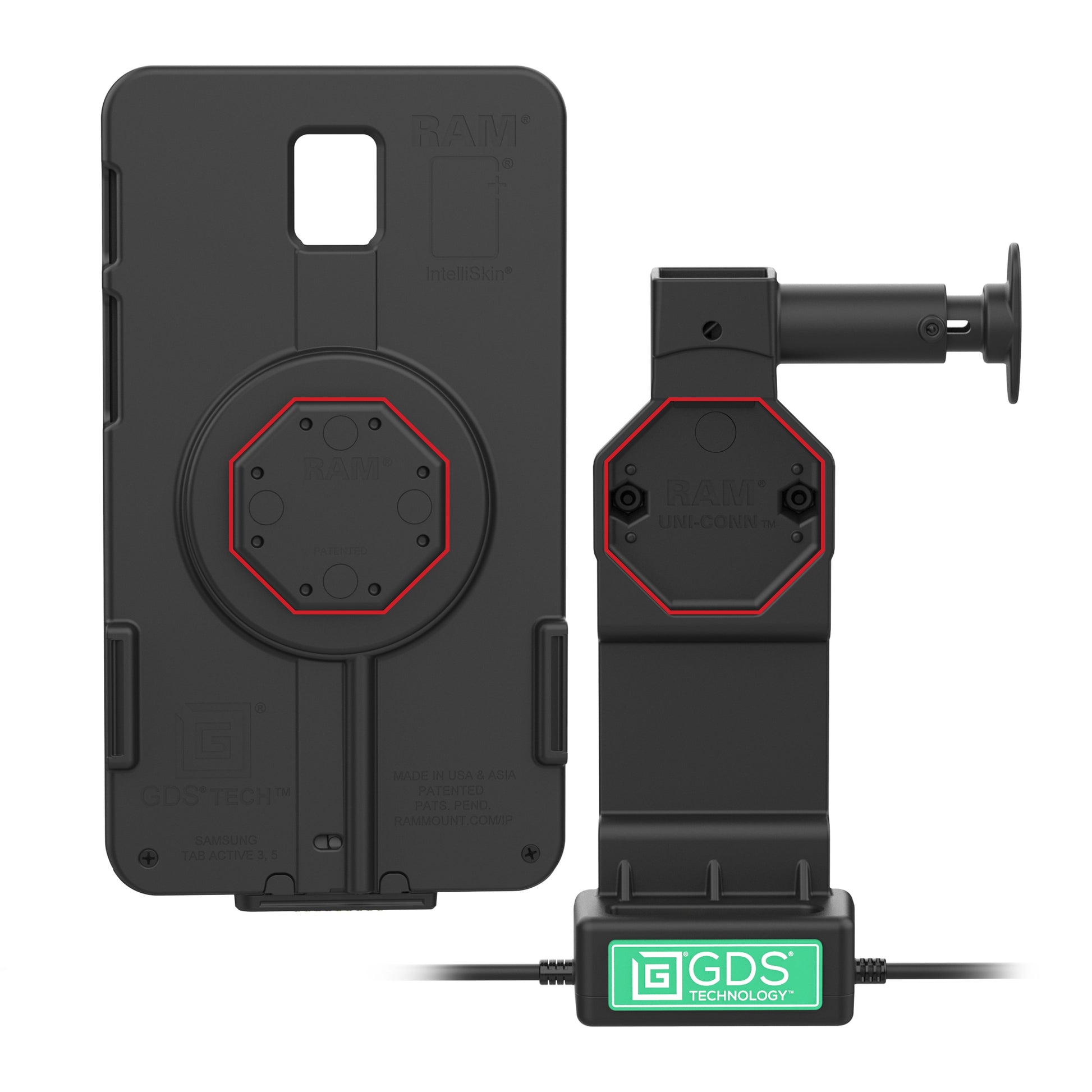 GDS® Uni-Conn™ Locking Dock with Release Button (RAM-GDS-DOCKL-U4CPU)