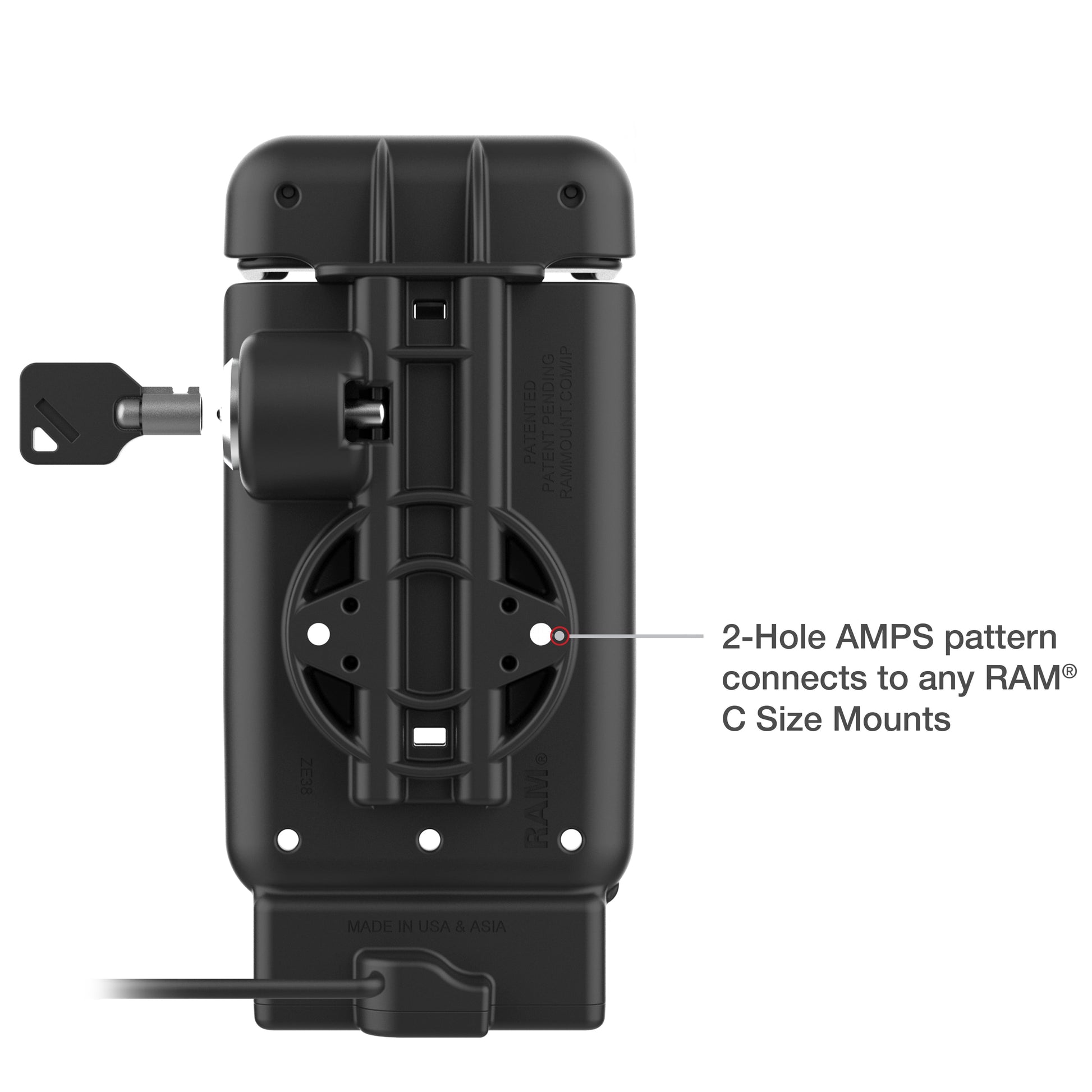 GDS® Powered Locking Dock for iPhone 16 & 16 Pro with IntelliSkin® (RAM-GDS-DOCKL-V15-AP4850U)