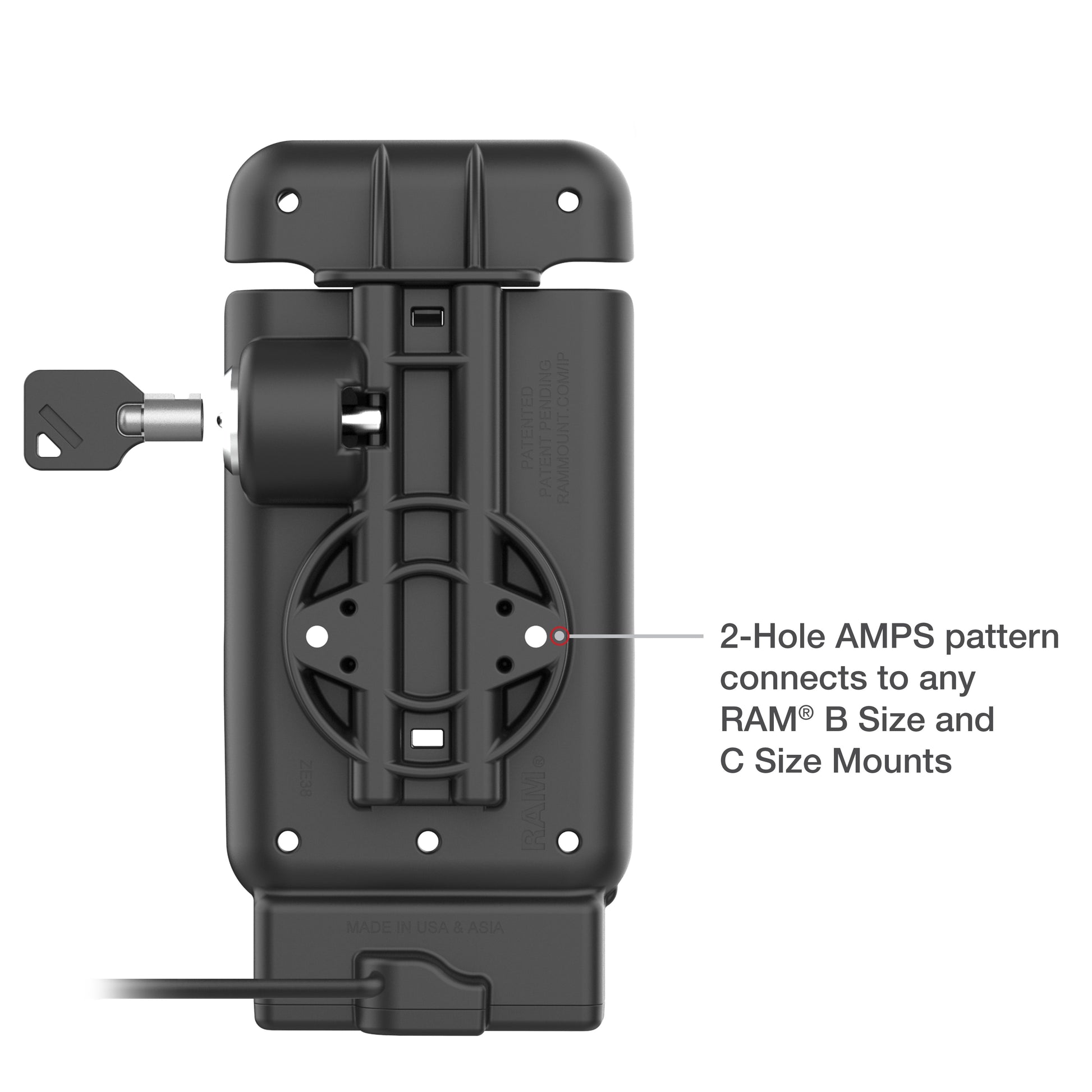 GDS® Locking Vehicle Dock for Samsung Galaxy S25 Ultra with IntelliSkin® (RAM-GDS-DOCKL-V15-SAM103U)