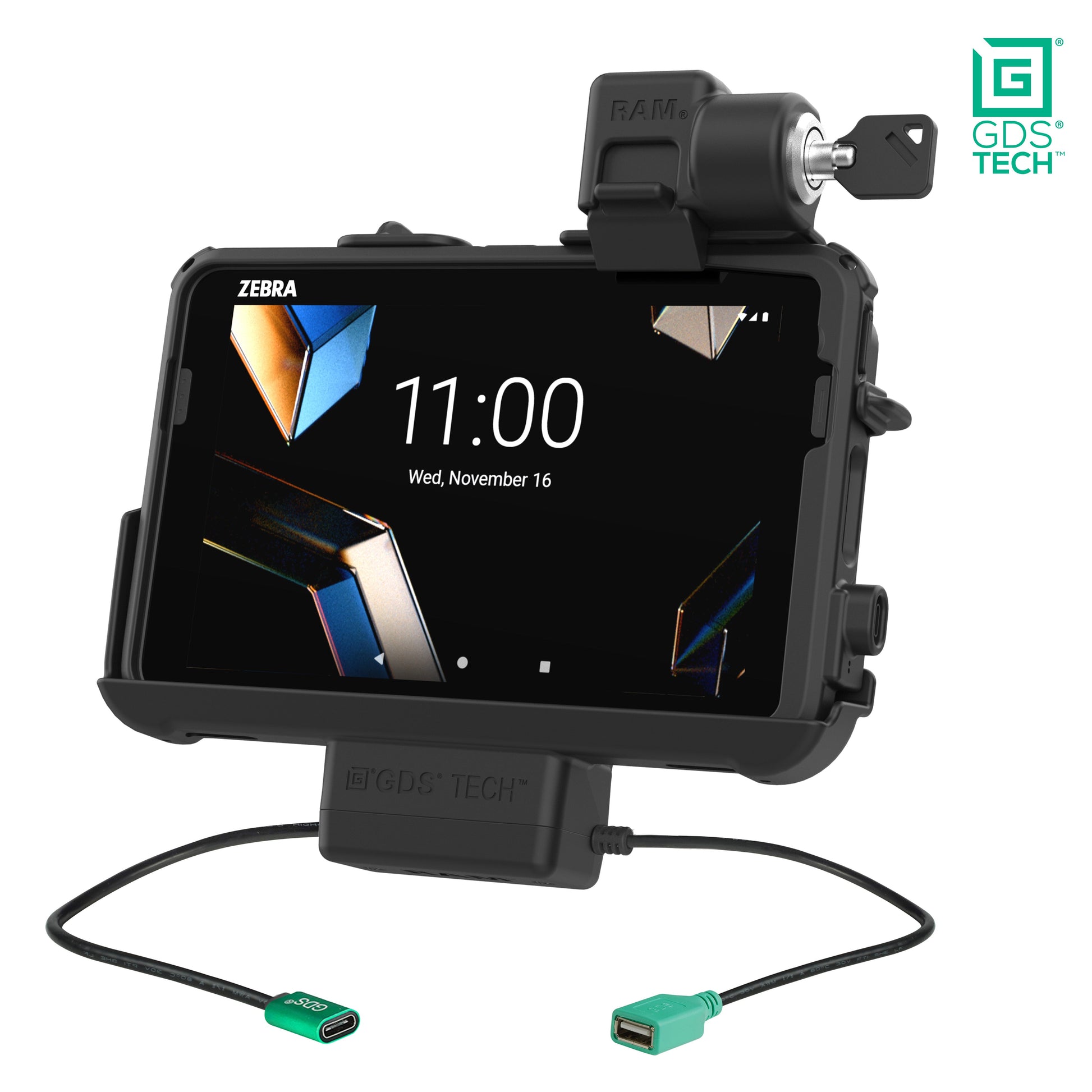 Locking GDS® Thin-Dock + Data for Zebra ET401 8" with IntelliSkin® (RAM-GDS-DOCKL-ZE46PDU)