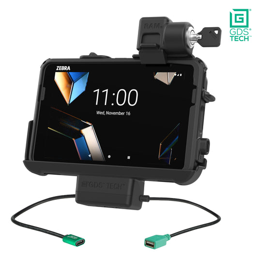 Locking GDS® Thin-Dock + Data for Zebra ET401 8" with IntelliSkin® (RAM-GDS-DOCKL-ZE46PDU)