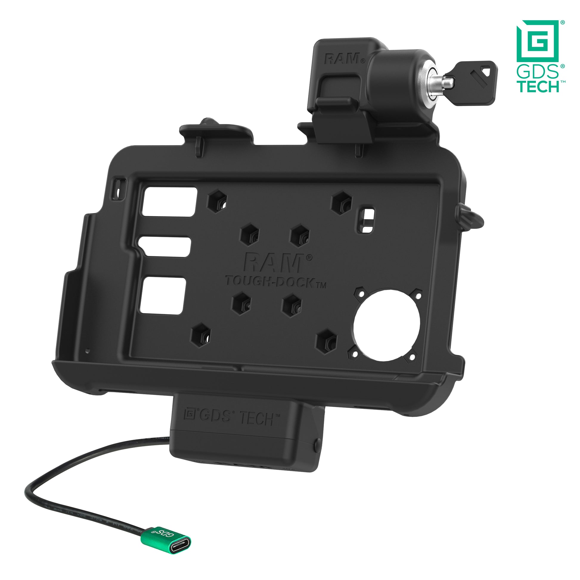 Locking GDS® Thin-Dock™ for Zebra ET401 & ET4x 8" with IntelliSkin® (RAM-GDS-DOCKL-ZE46PU)