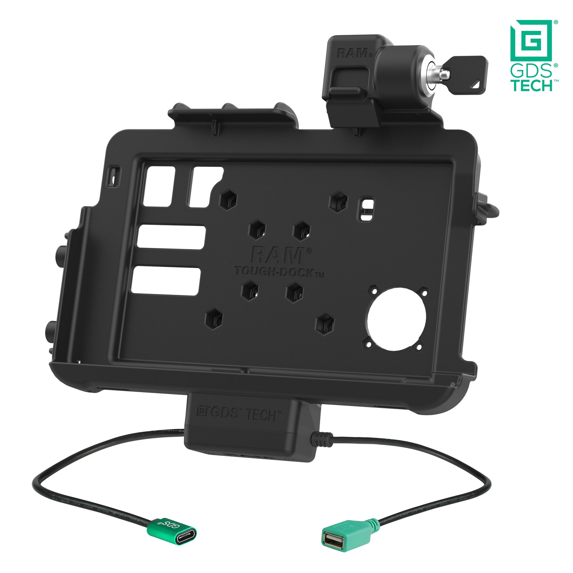 Locking GDS® Thin-Dock™ + Data for Zebra ET401 10" with IntelliSkin® (RAM-GDS-DOCKL-ZE47PDU)
