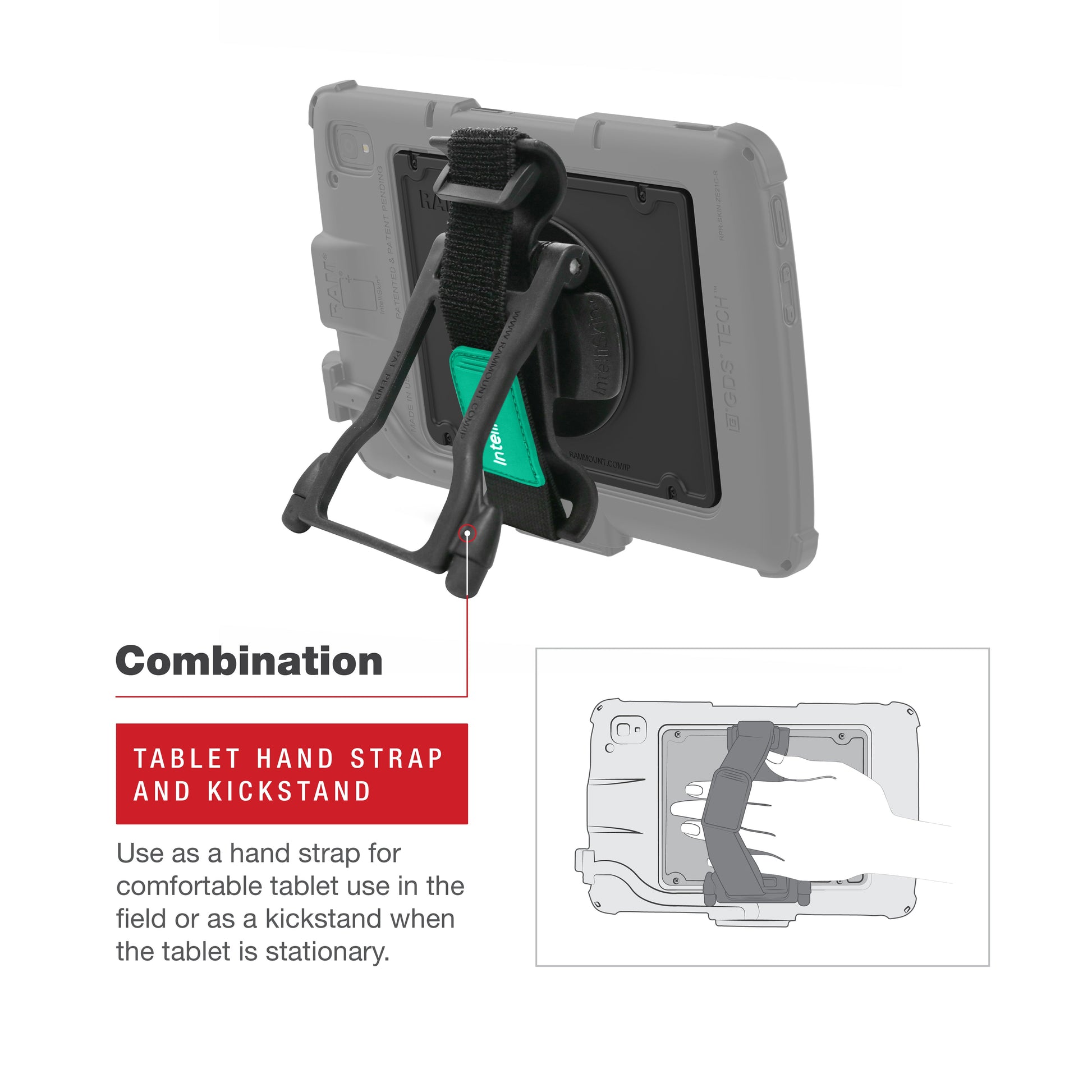 GDS® Hand-Stand™ for Zebra ET401 & ET4x 10"� Enterprise Tablet (RAM-GDS-HS1-ZE21U)