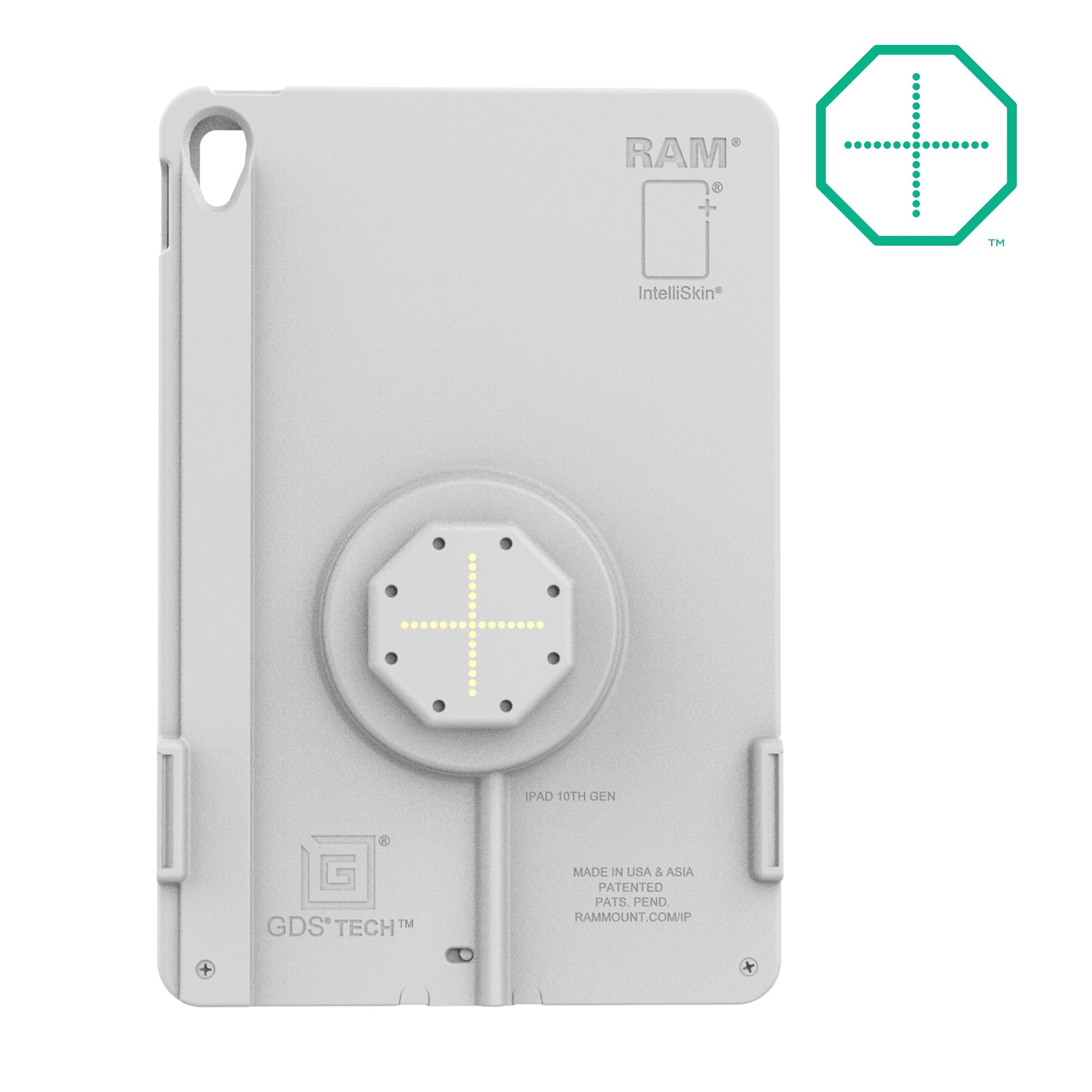 IntelliSkin® Thin-Case™ for iPad 10th & 11th Gen (Rear Pogo Pads) - Gray (RAM-GDS-SKIN-AP40-TCB-GRY)
