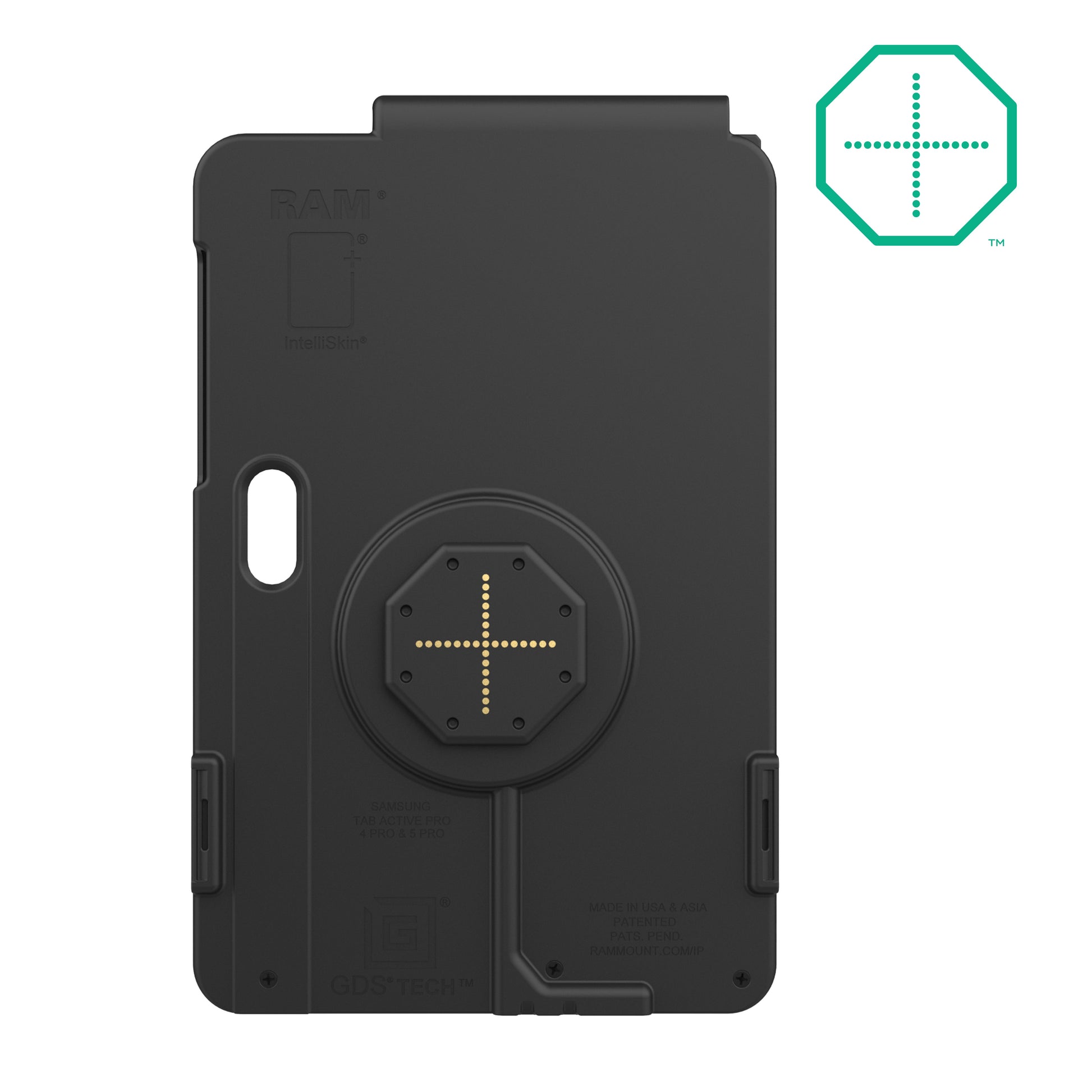 IntelliSkin® Thin-Case™ for Tab Active5 Pro & 4 Pro (Rear Pogo Pads) (RAM-GDS-SKIN-SAM100-TCB)