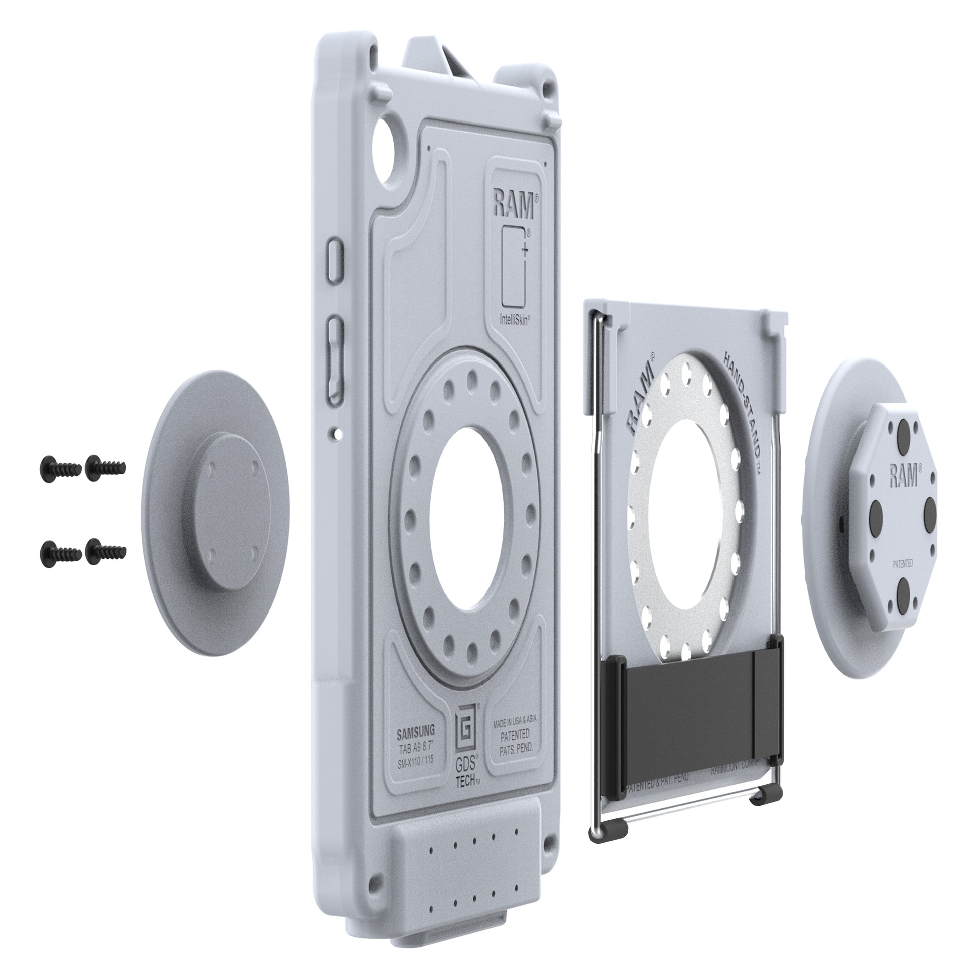 GDS® Hand-Stand™ with Uni-Conn™ Adapter - Gray (RAM-GDS-U1HSKU-GRY)