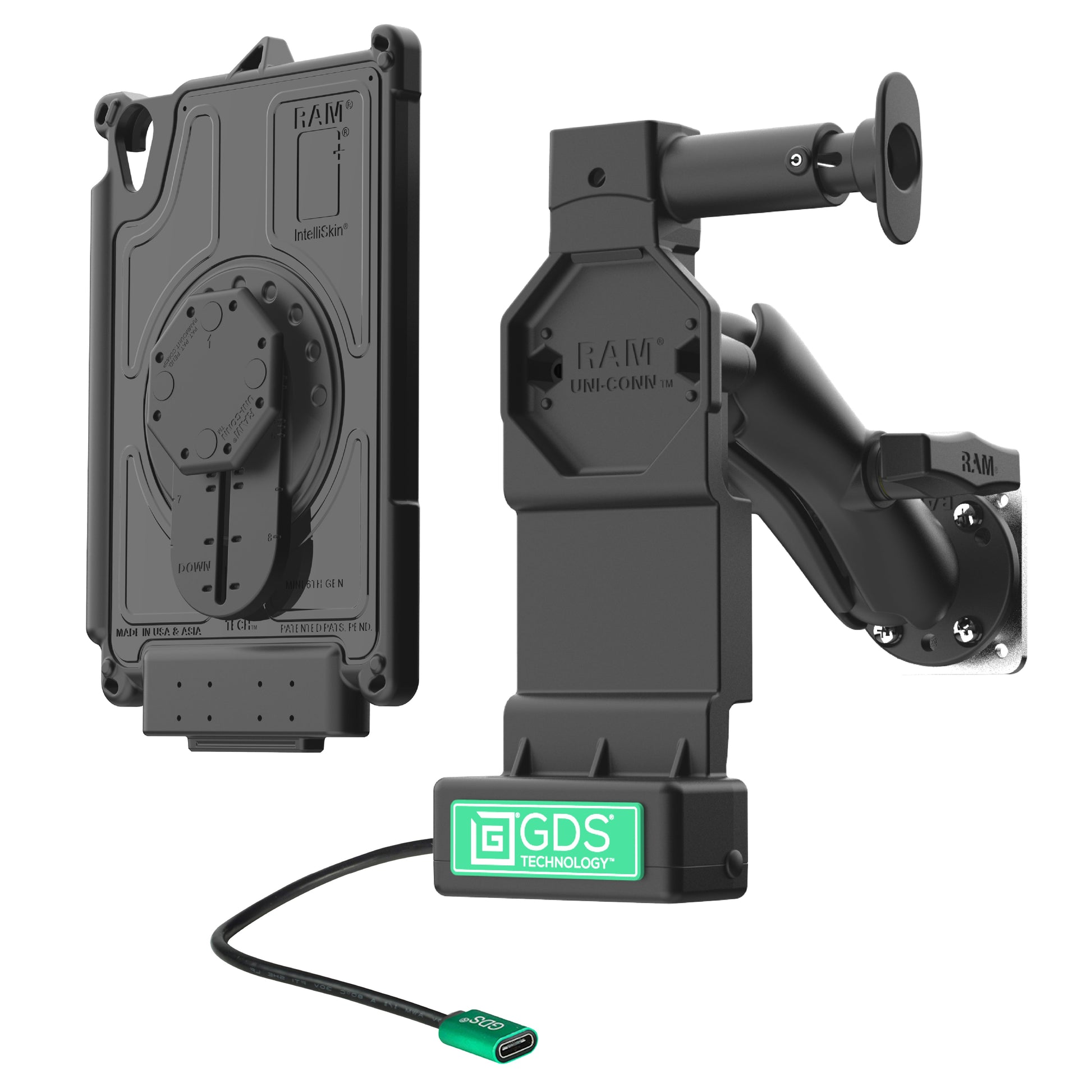 GDS® Uni-Conn™ Vehicle Bundle for Apple iPad mini (A17 Pro) & mini 6 (RAM-GDS-U4-AP36-KIT1)
