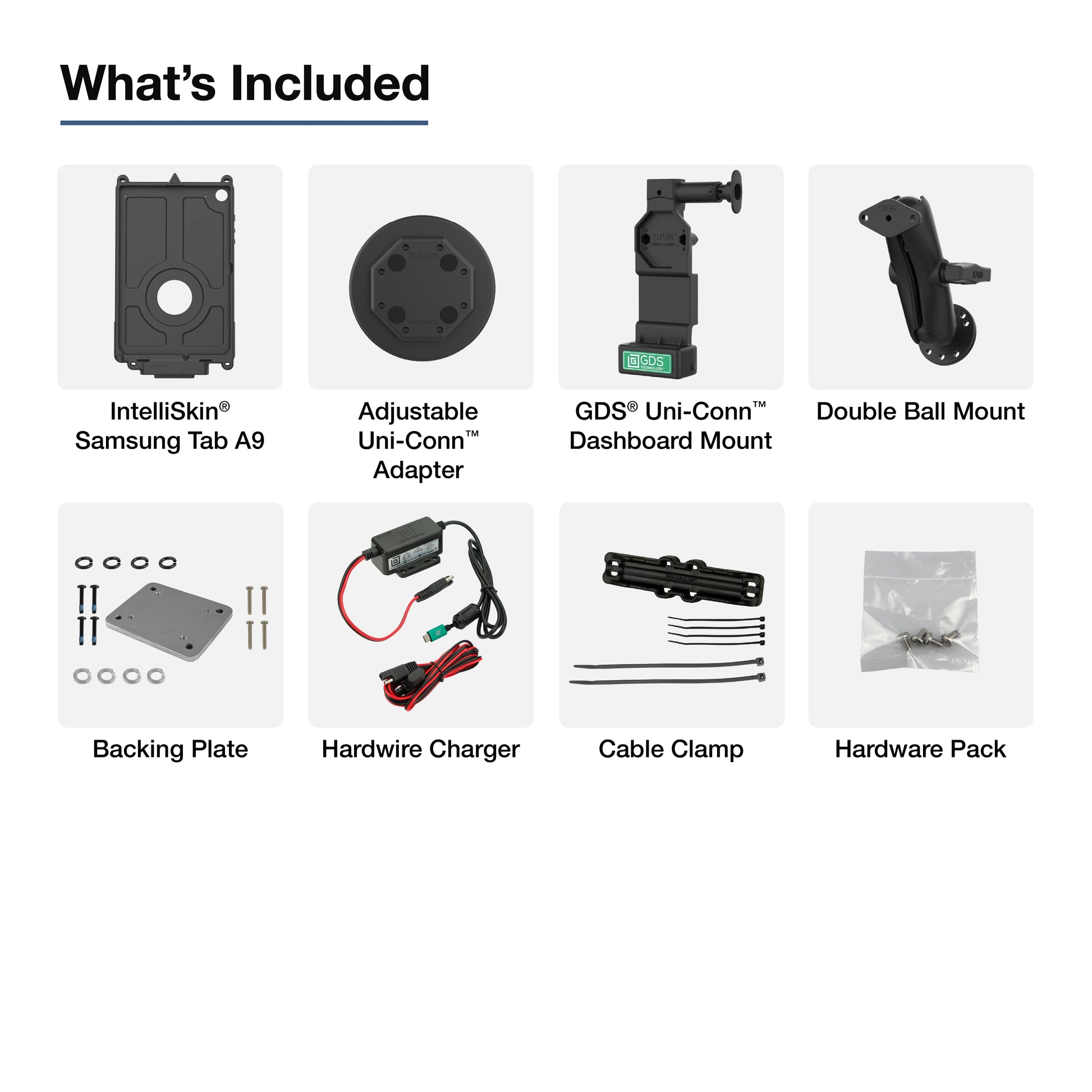 GDS® Uni-Conn™ Vehicle Bundle for Samsung Tab A11 (RAM-GDS-U4-SAM95-1-KIT1)