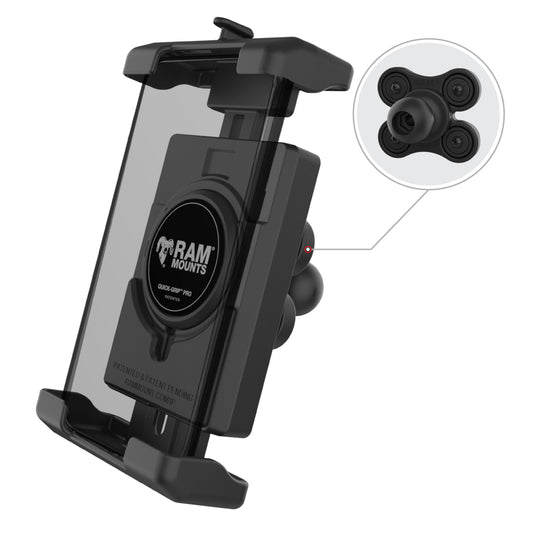 RAM® Quick-Grip™ Pro XL Phone Holder with Ball & Vibration Damper (RAM-HOL-PD7BVU)