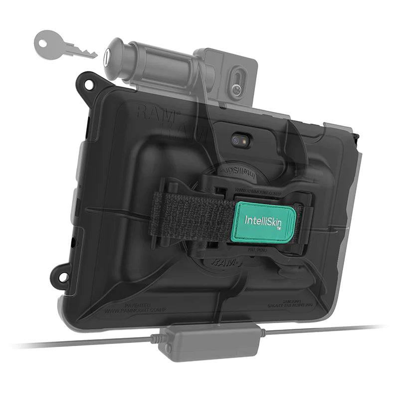 RAM® Skin™ Key-Locking Power + Data Cradle for Samsung Tab Active Pro (RAM-HOL-SAM57PDKLU)