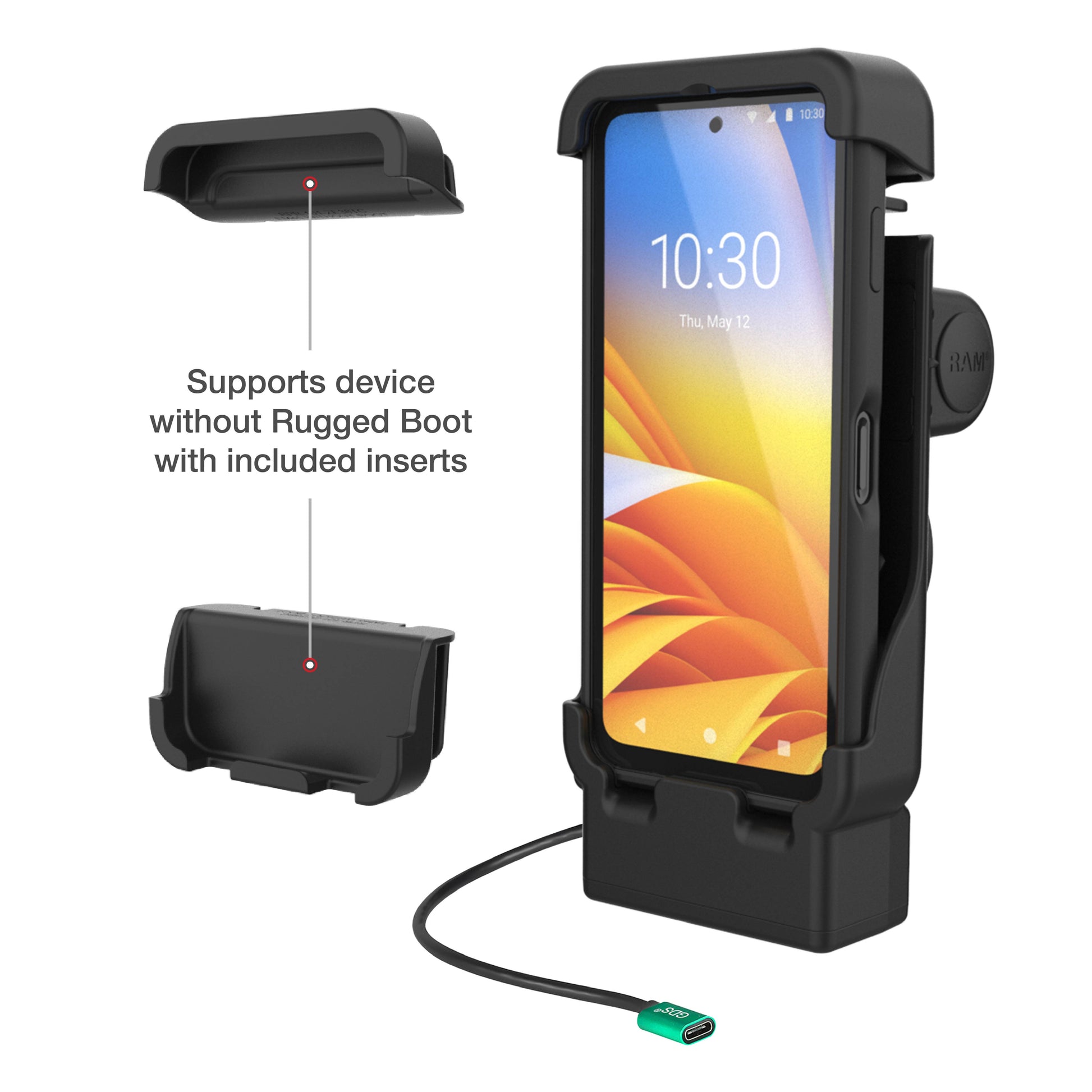 RAM® Powered Vehicle Dock for Zebra EM45 (RAM-HOL-V15-ZE38PU)