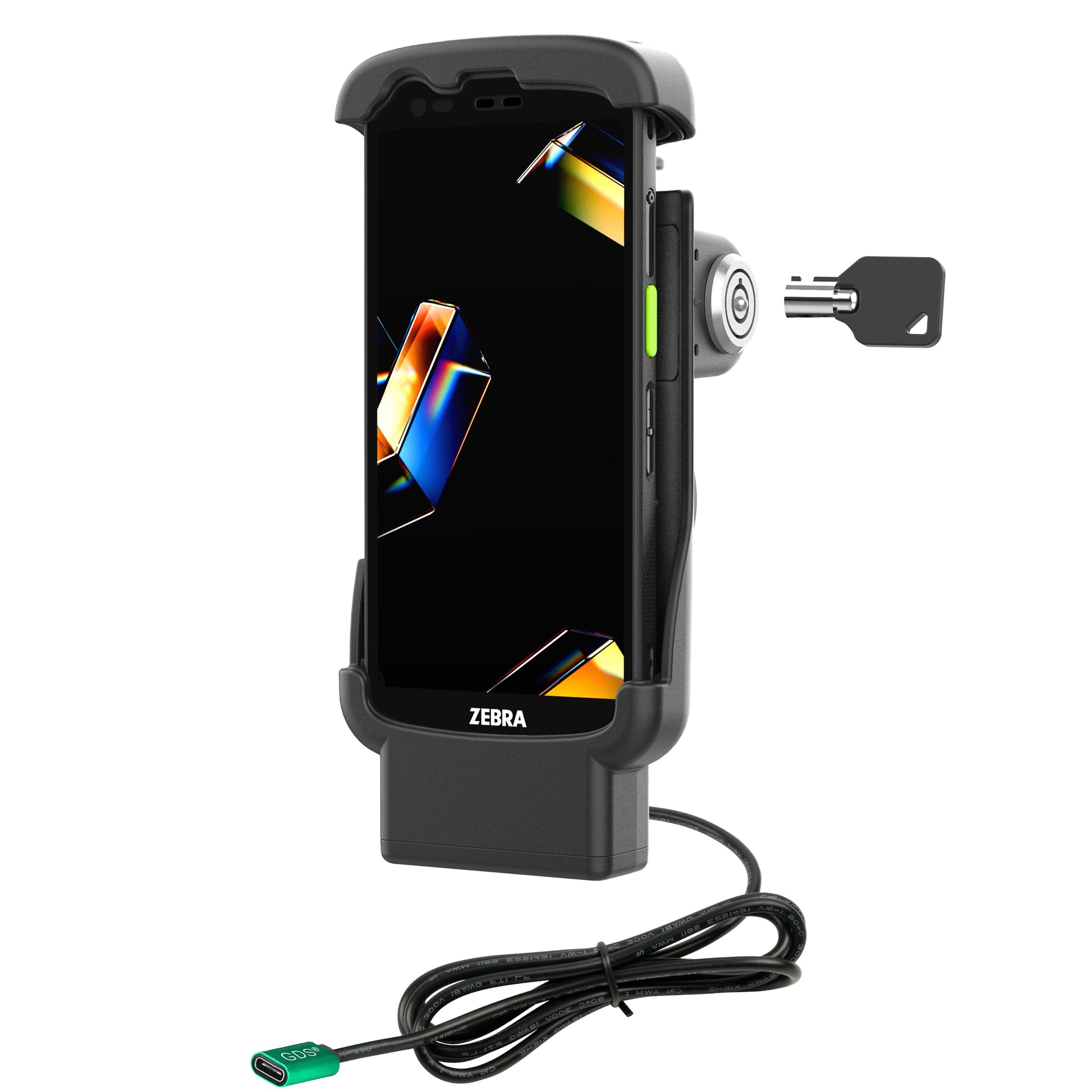 RAM® Locking Form-Fit USB-C Dock for Zebra TC22 & TC27 without Boot (RAM-HOL-ZE24L-C-1U)