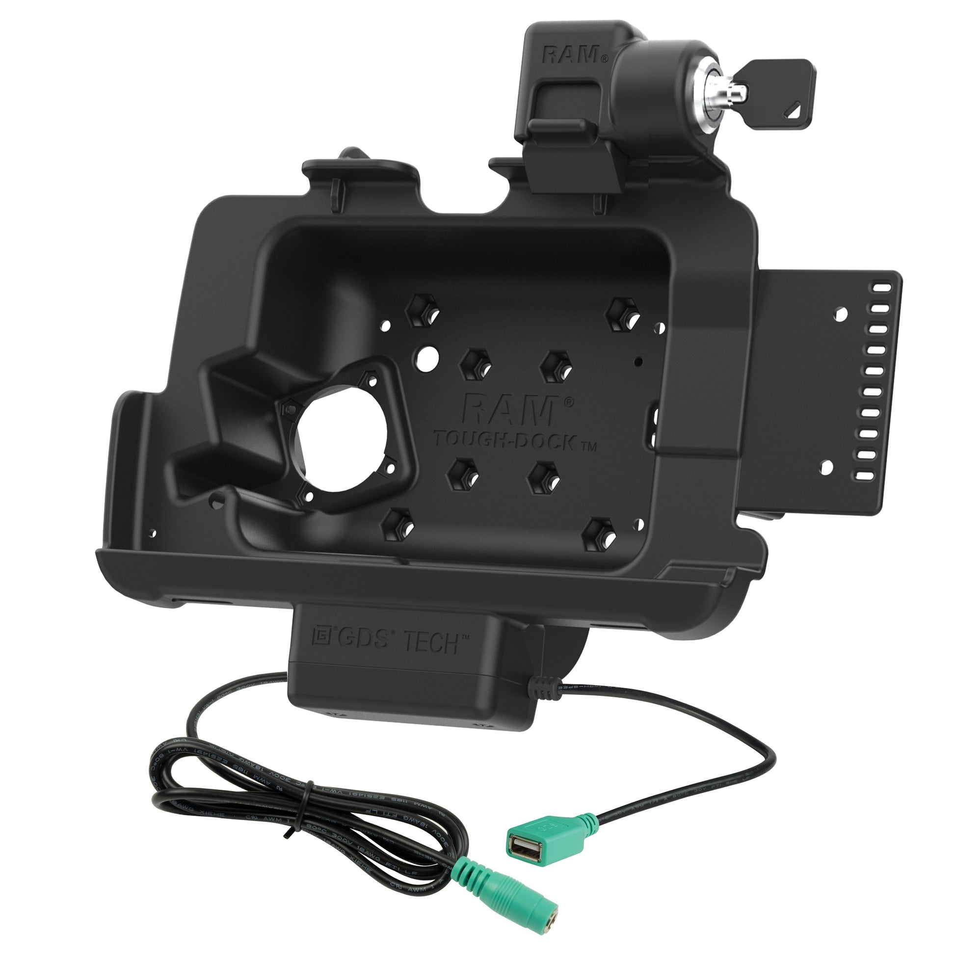 Locking RAM® Tough-Dock™ Power + Data for Zebra ET401 8" (RAM-HOL-ZE44PDLU)