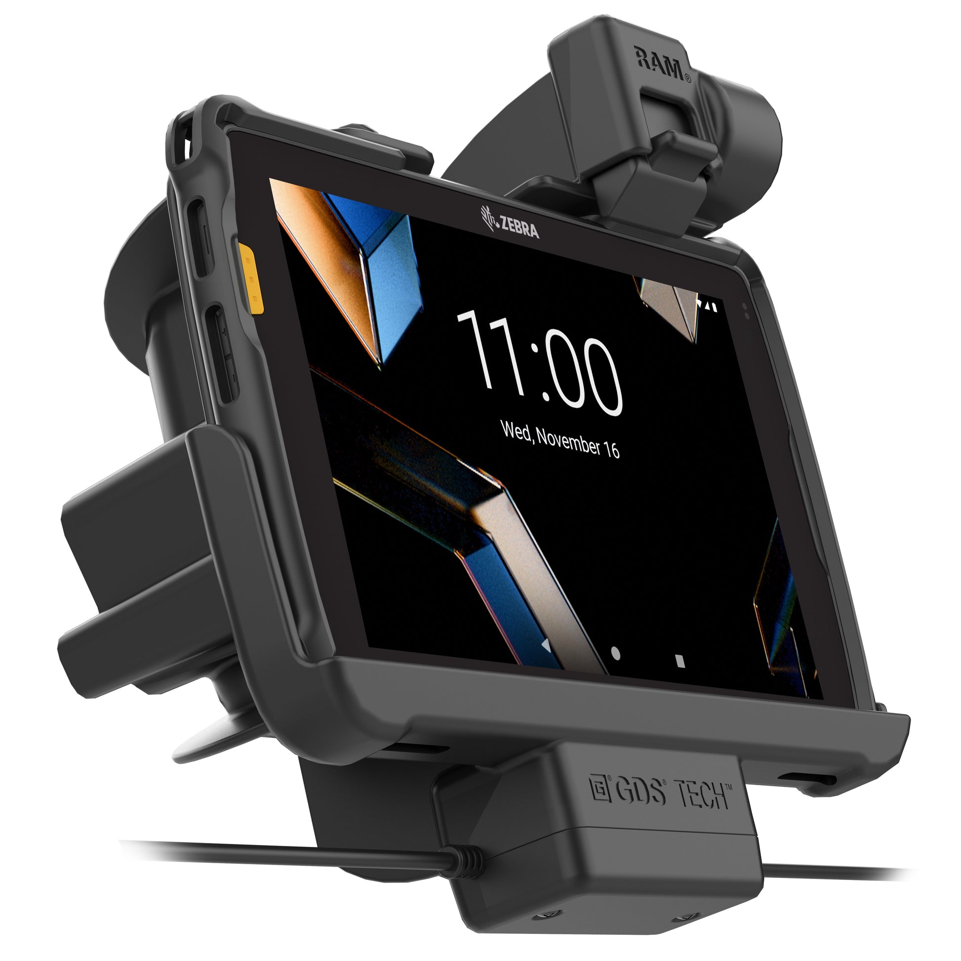 RAM® Tough-Dock™ Power + Data with Latch for Zebra ET401 8" (RAM-HOL-ZE44PDU)