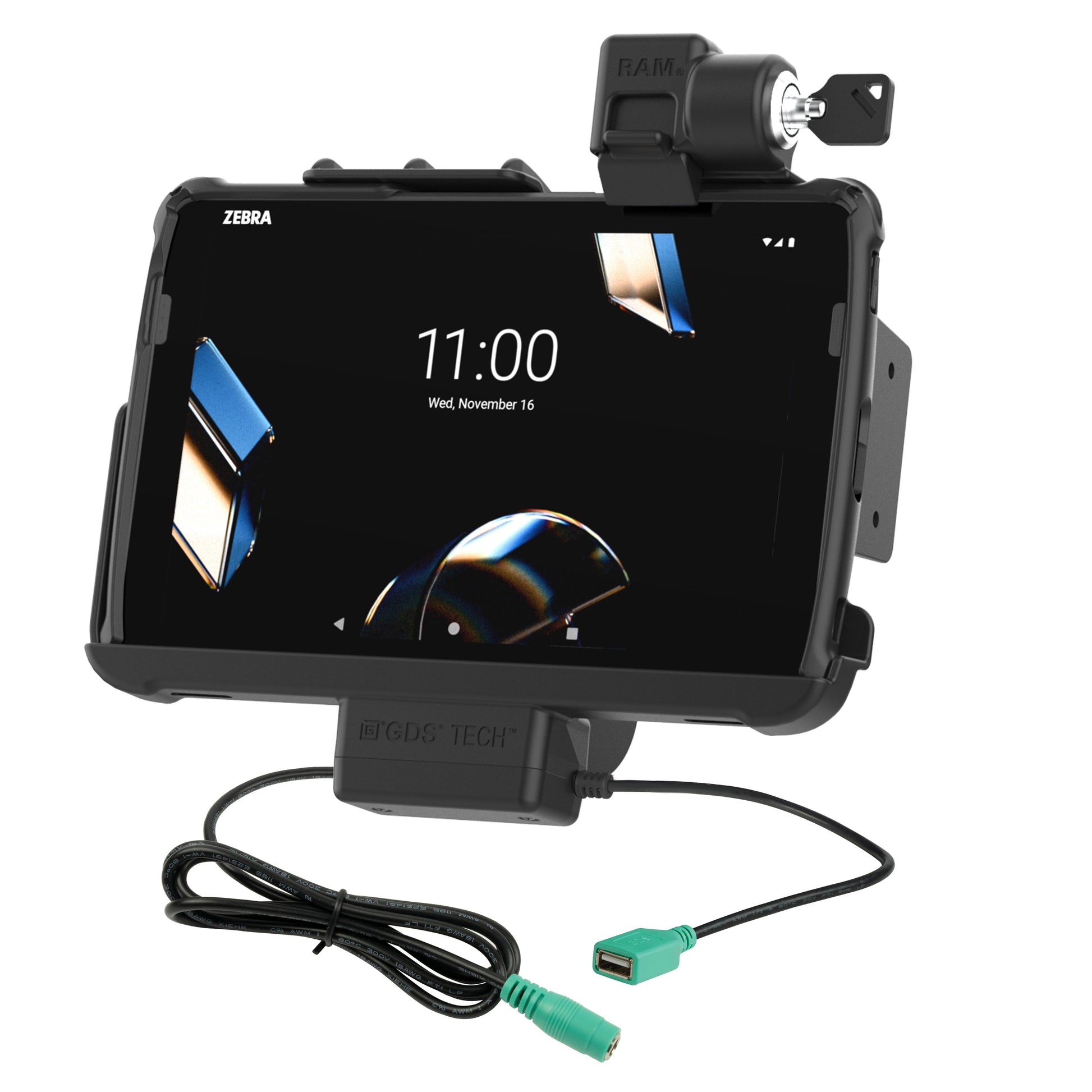 Locking RAM® Tough-Dock™ Power + Data for Zebra ET401 10" (RAM-HOL-ZE45PDLU)