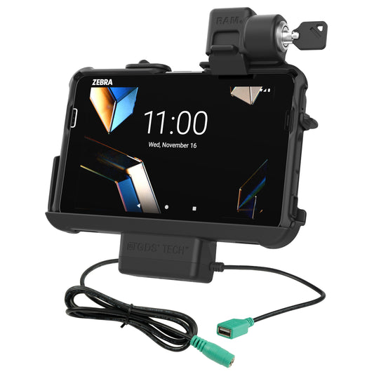 Locking RAM® Thin-Dock + Data for Zebra ET401 8" (RAM-HOL-ZE46PDLU)