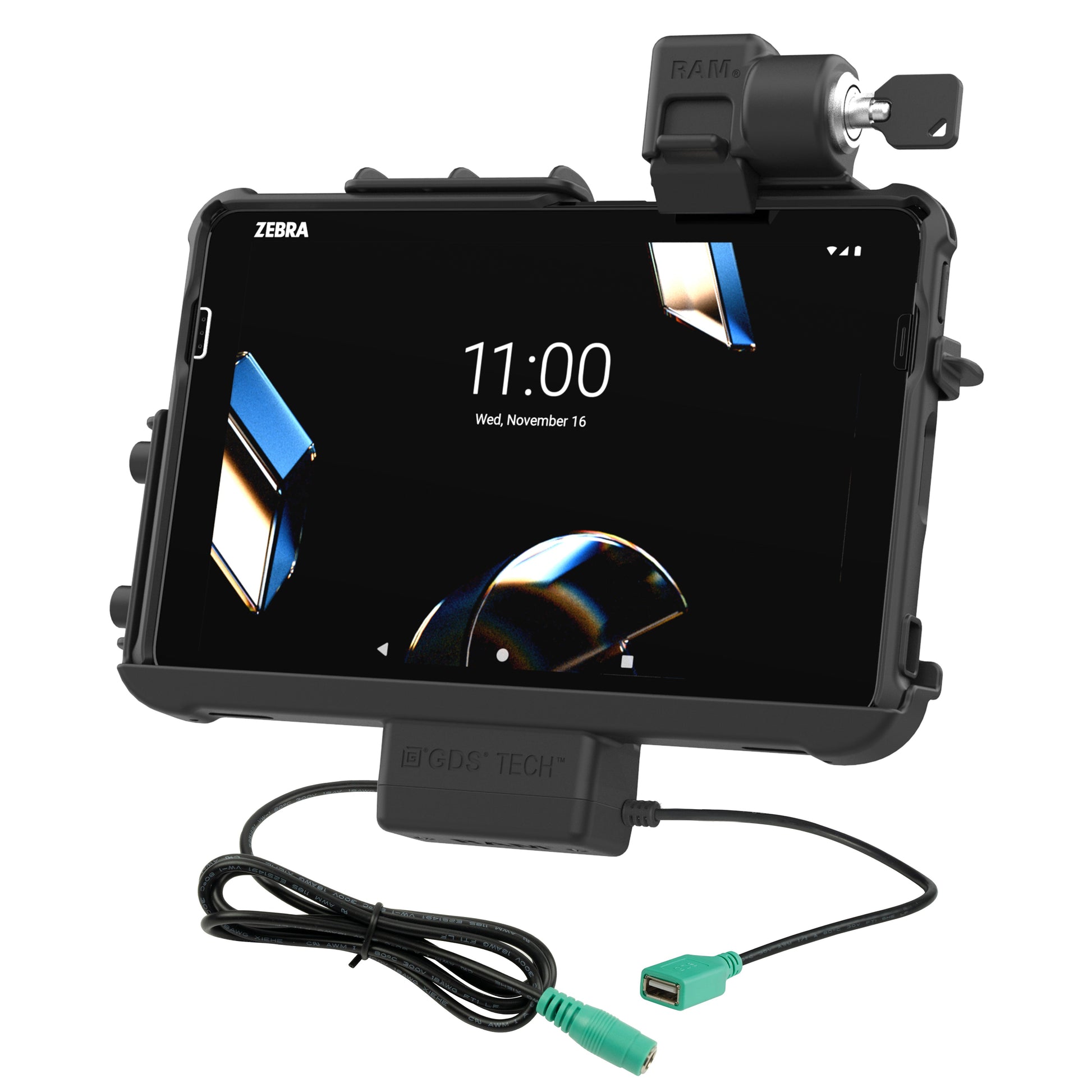 Locking RAM® Thin-Dock™ + Data for Zebra ET401 10" (RAM-HOL-ZE47PDLU)