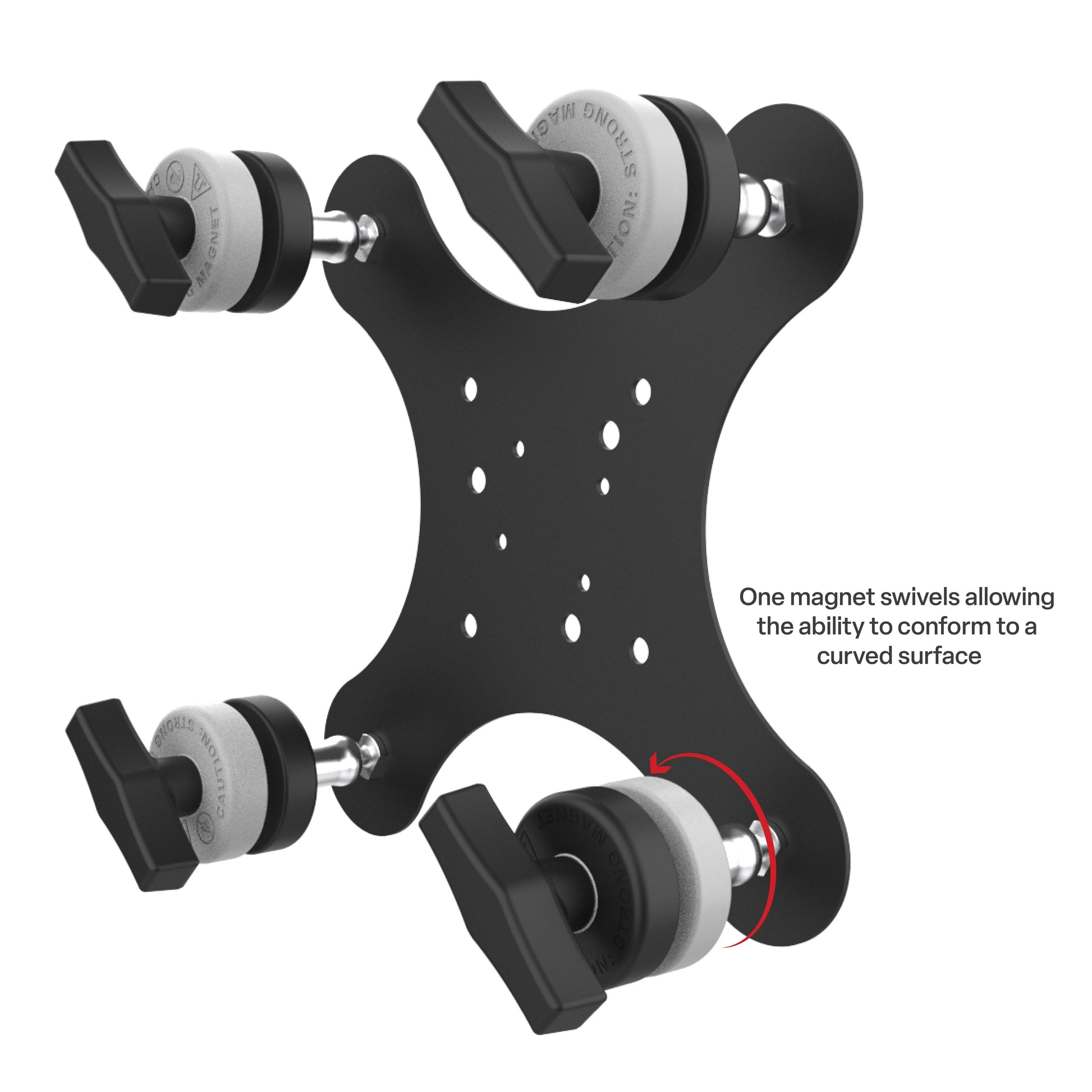 RAM® Tough-Mag™ 48MM 4-Point Pivoting Magnetic Mounting Base (RAM-MAG48-4S-PIV1U)