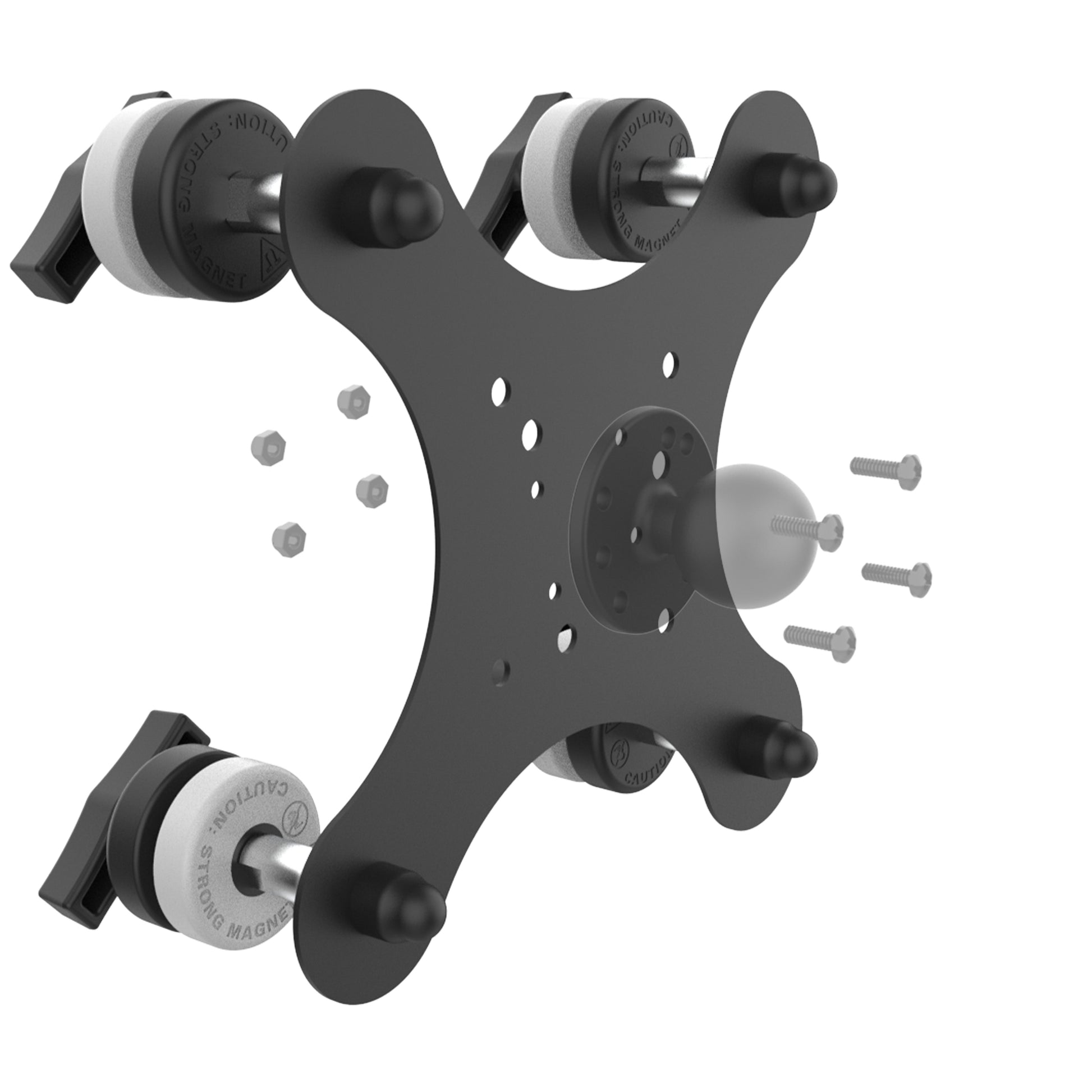 RAM® Tough-Mag™ 48MM 4-Point Pivoting Magnetic Mounting Base (RAM-MAG48-4S-PIV1U)