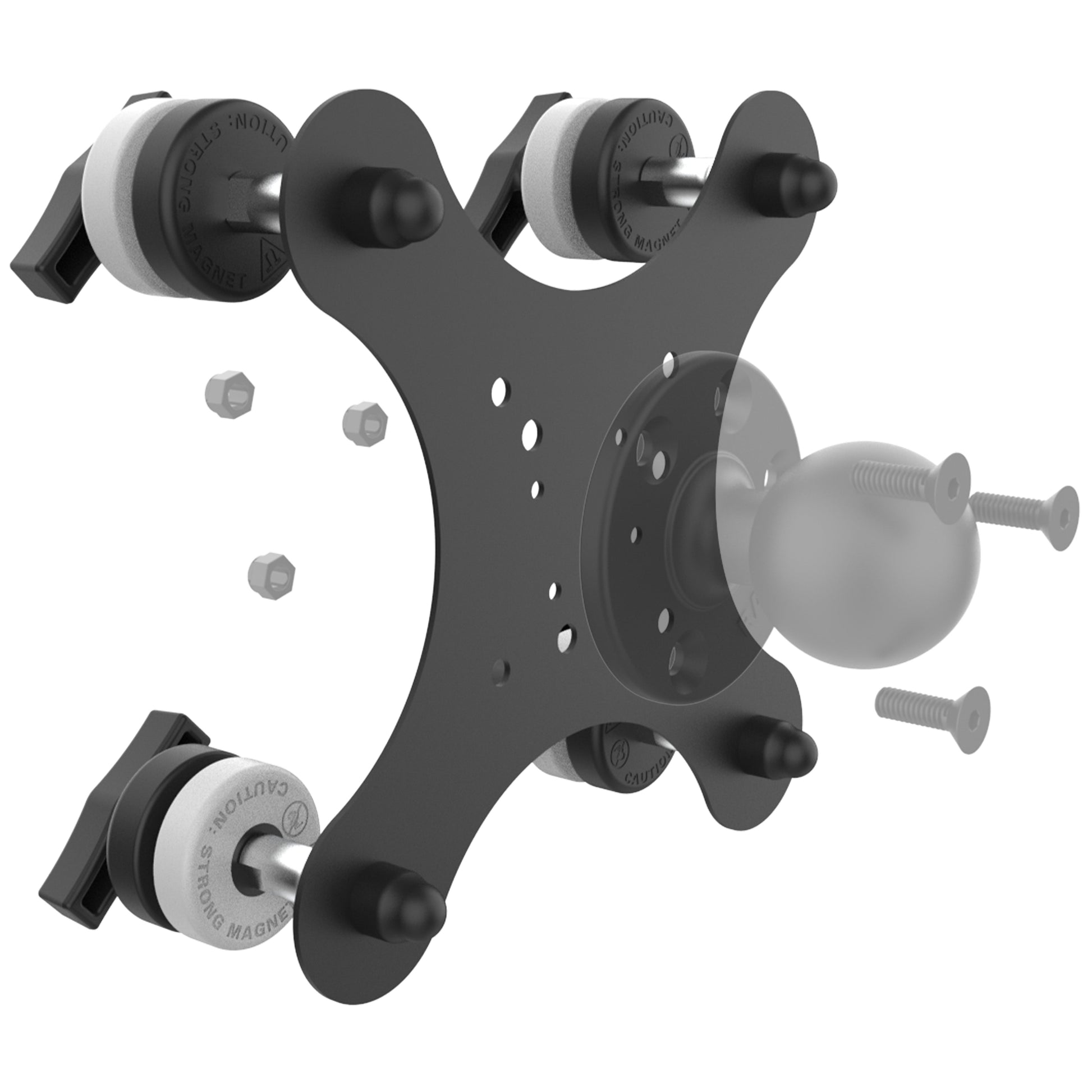 RAM® Tough-Mag™ 48MM 4-Point Pivoting Magnetic Mounting Base (RAM-MAG48-4S-PIV1U)