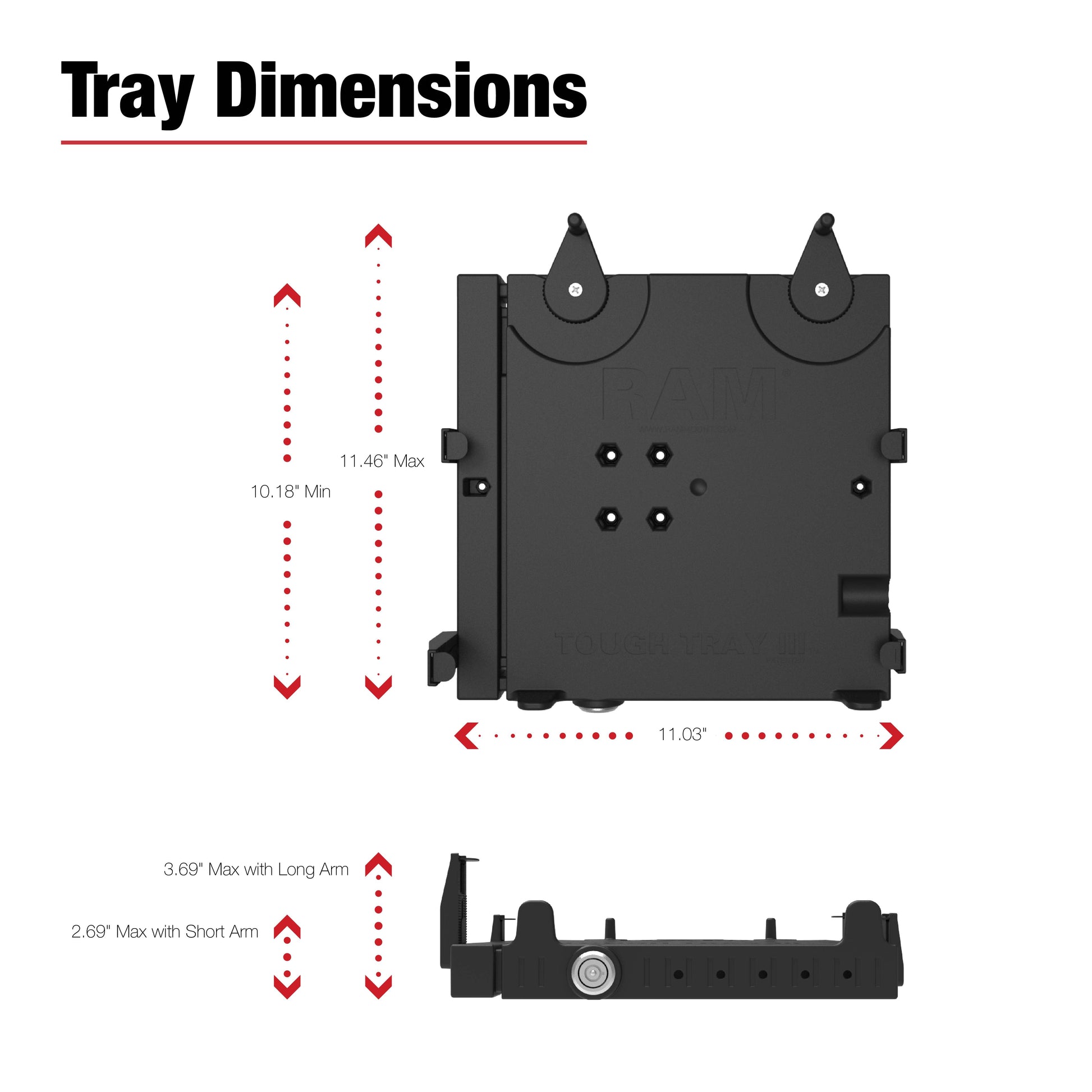 RAM® Vertical Drill-Down Laptop Mount (RAM-VB-181-SW3)