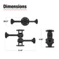 RAM® Dual Straight Pivot Mount with Knob (RAP-101-PV4-2SU)