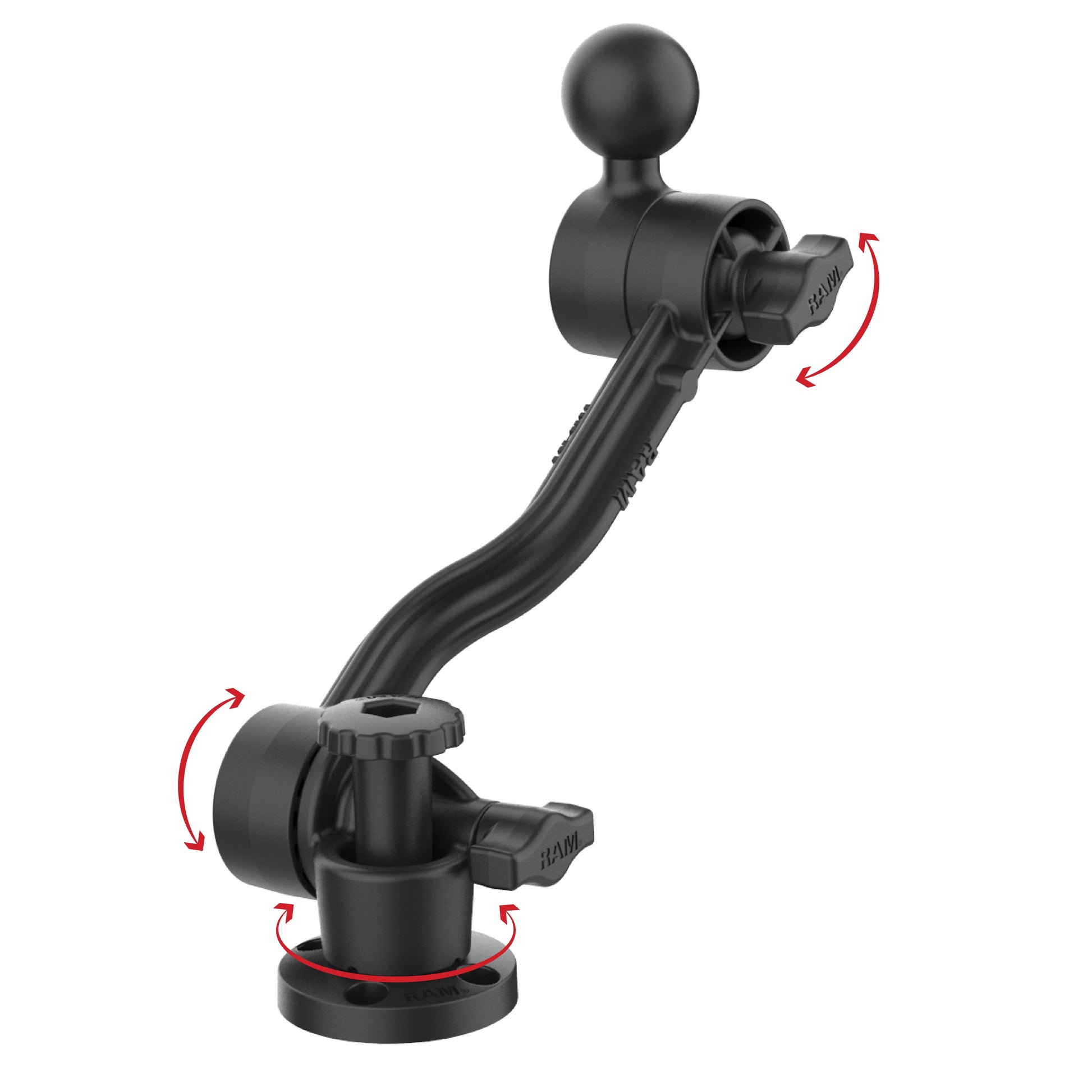 RAM® Composite Drill-Down Ratchet Arm with Ball (RAP-411D-114-PA-BGU)