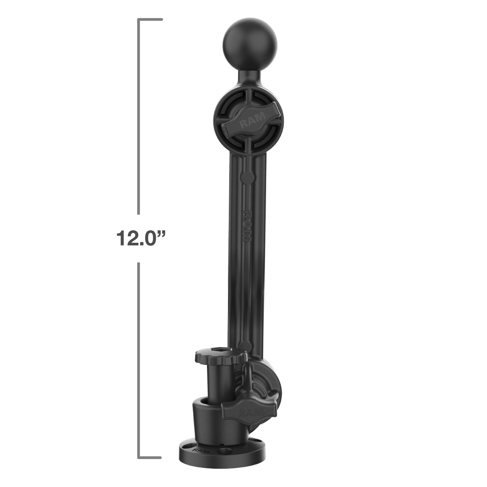 RAM® Composite Drill-Down Ratchet Arm with Ball (RAP-411D-114-PA-BGU)