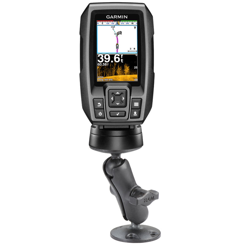 RAM® Composite Double Ball Mount with Hardware for Garmin Striker + More (RAP-B-101U-G4)