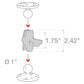 RAM Composite Short Double Socket Arm for 1" Balls (RAP-B-201U-A)