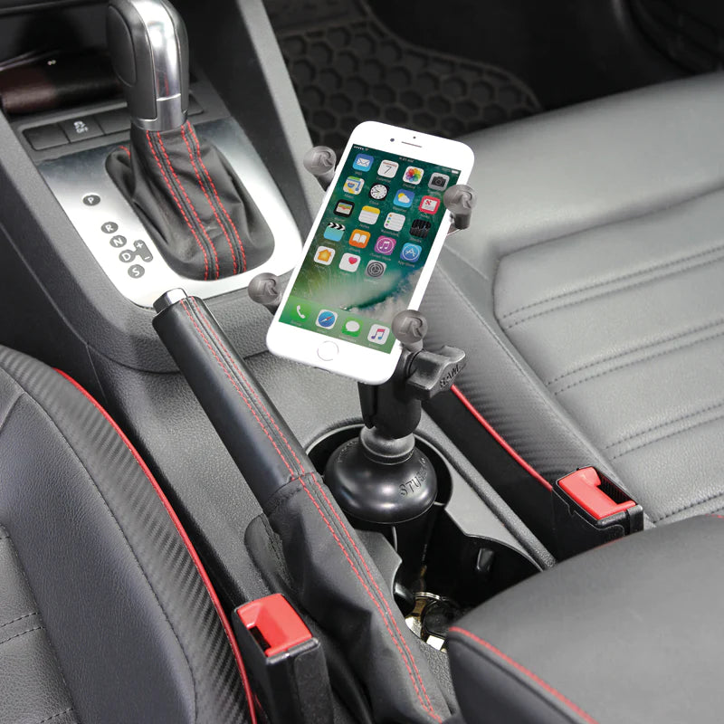 RAM® X-Grip® Phone Mount with RAM® Stubby™ Cup Holder Base (RAP-B-299-4-UN7U)