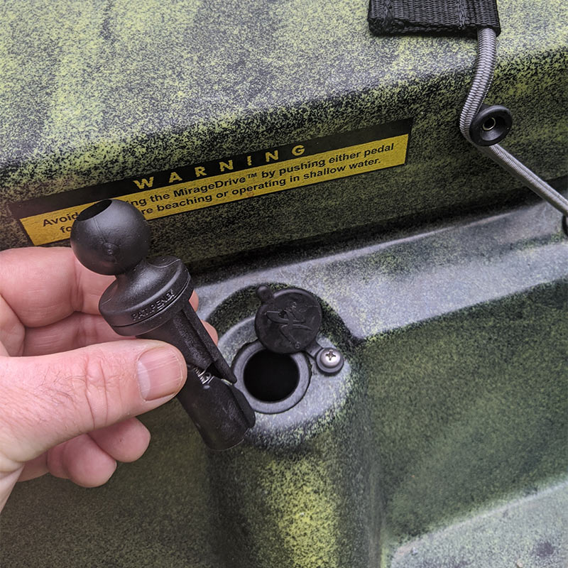 RAM Wedge Ball Adapter for Scotty and Hobie Sail Port Base - B Size (RAP-B-354U)