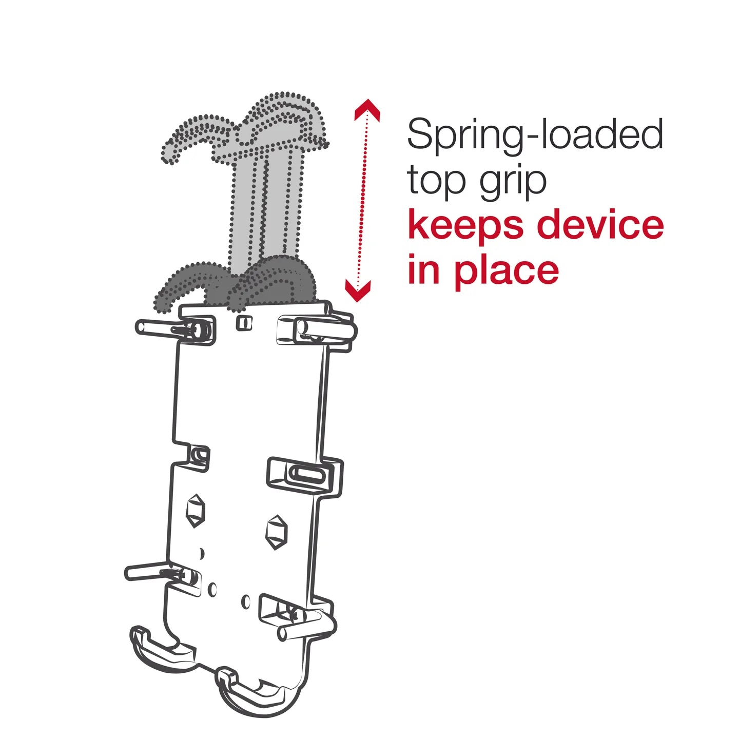 RAM® Quick-Grip™ Phone Mount with RAM® Tough-Strap™ Handlebar Base (RAP-B-460-A-PD3U)